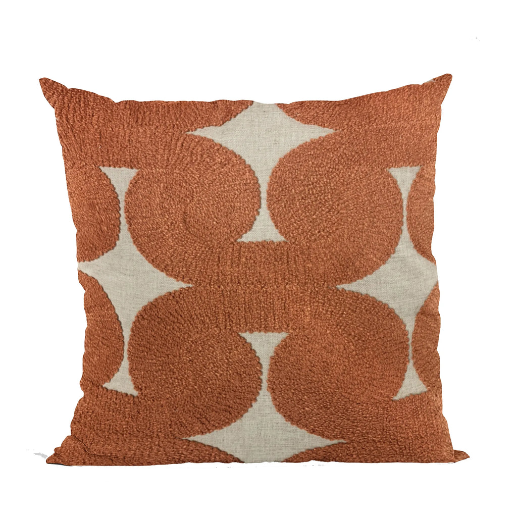 Plutus Red Maze Dot Luxury Throw Pillow