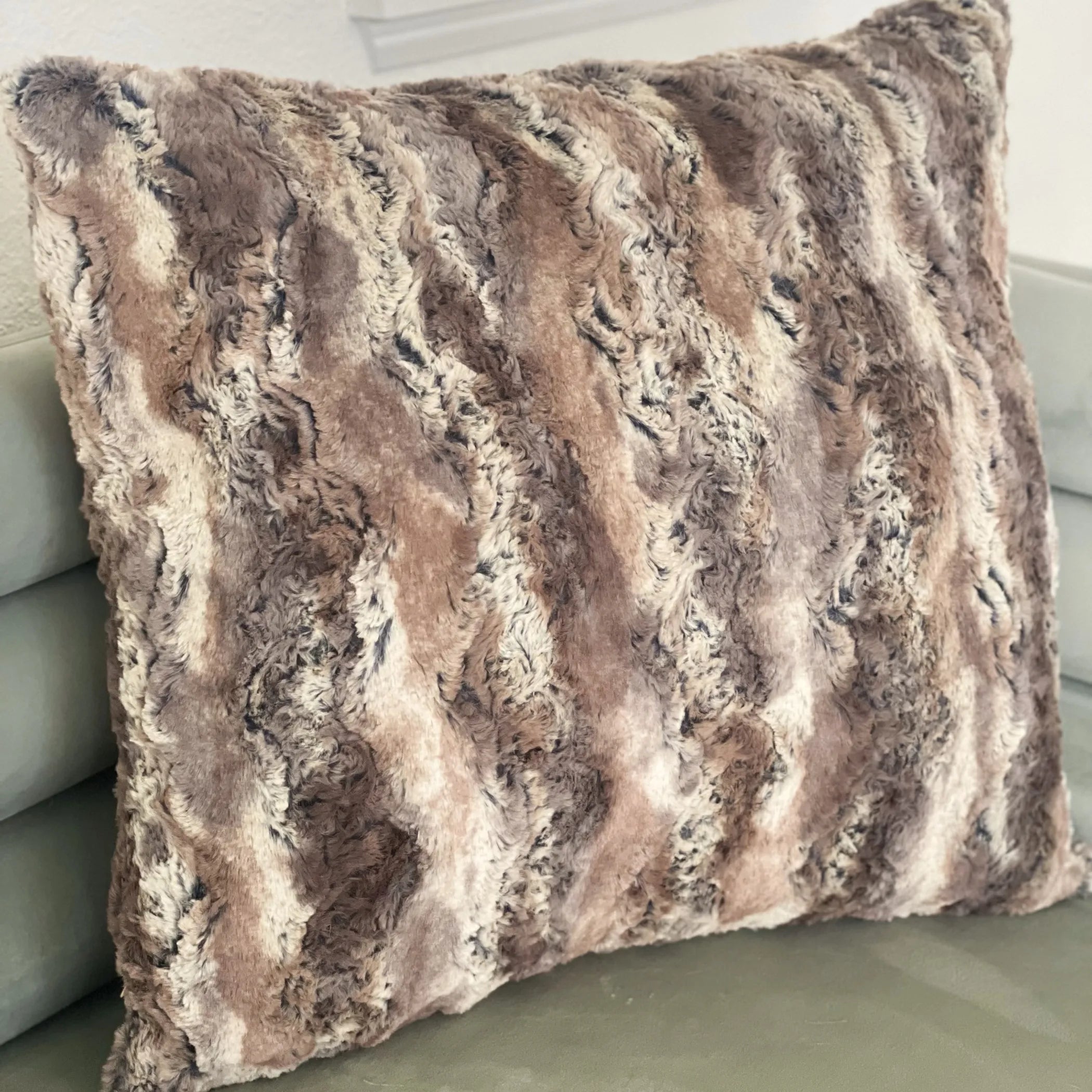 Plutus Elegant Brandy Fox Light Brown Gold White Handmade Luxury Pillow — view 2