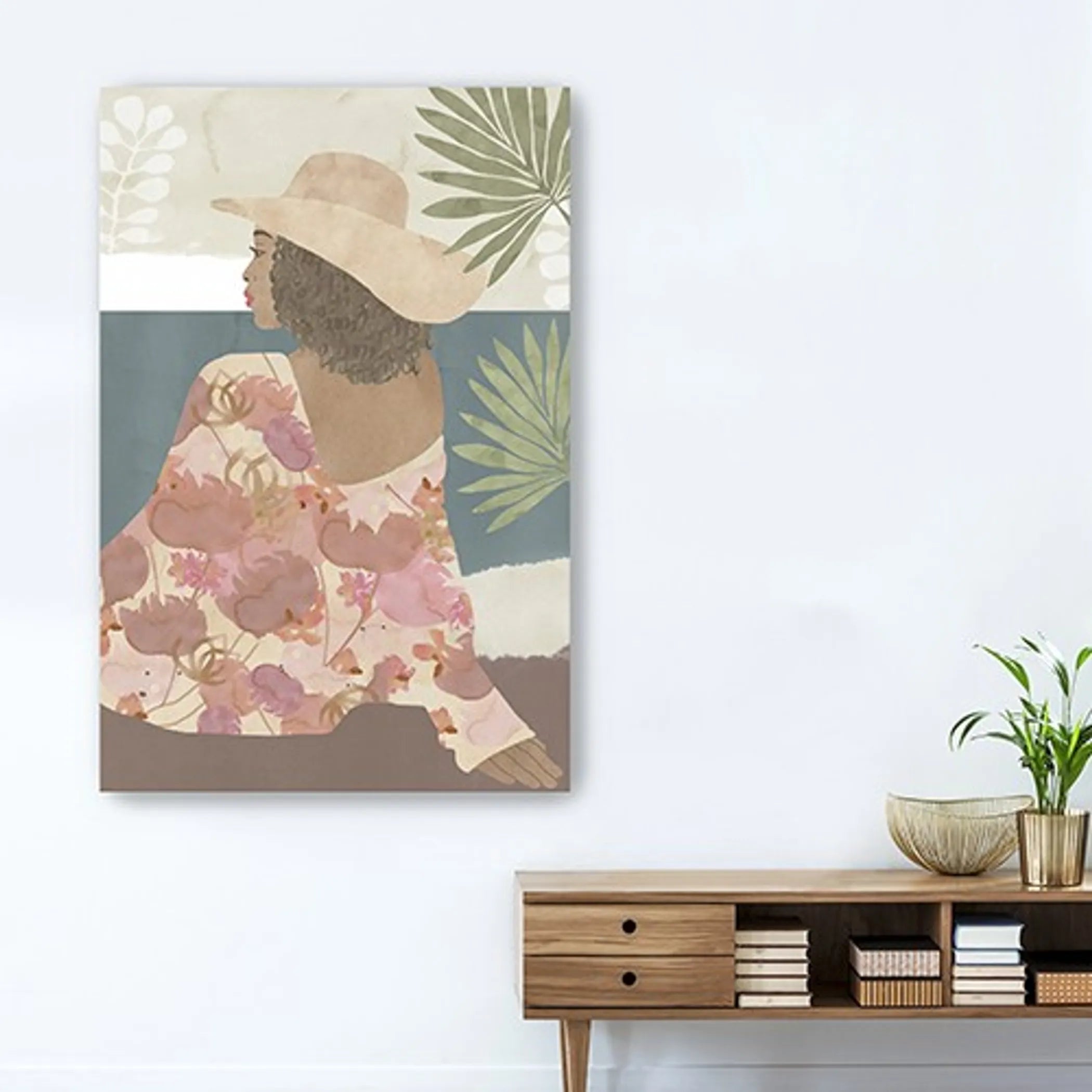 Bohemian Terracotta Lady Unframed Print Wall Art — view 4
