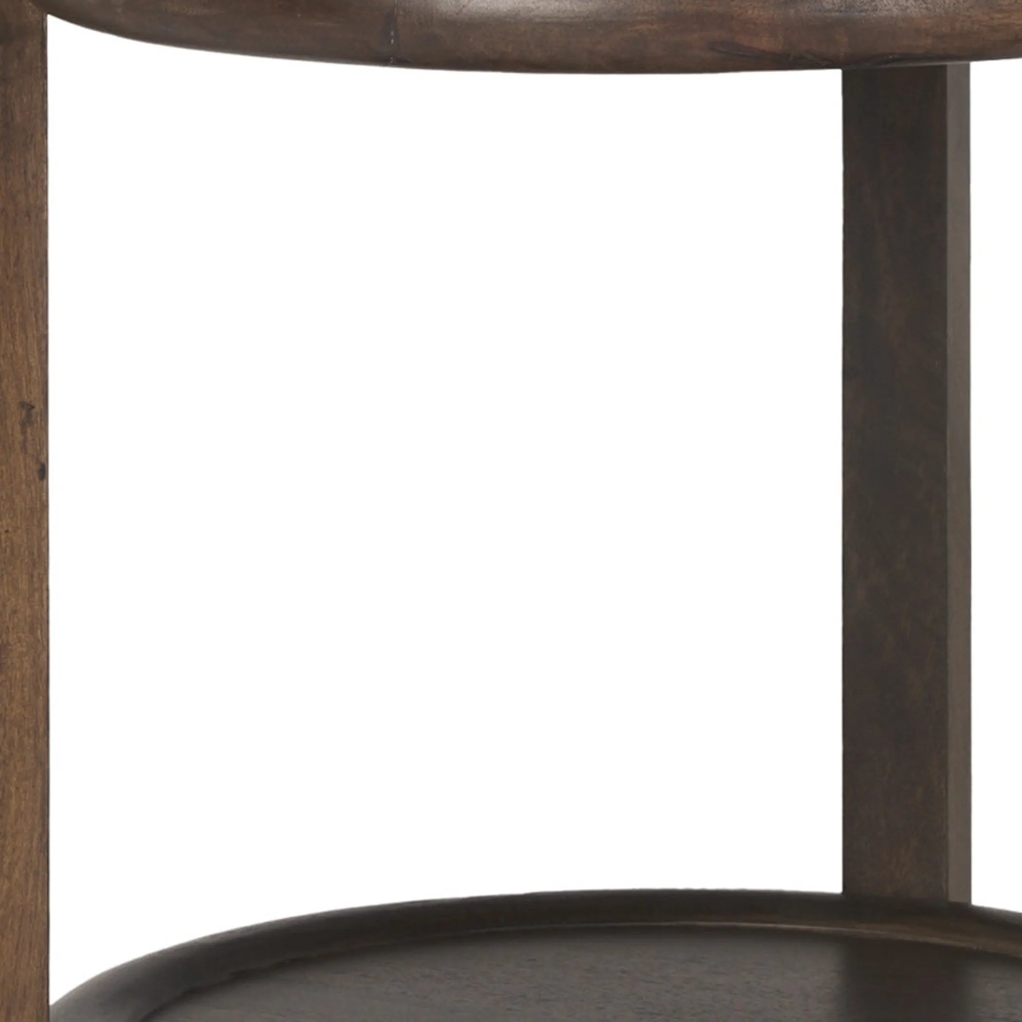 24″ Dark Brown Solid Wood Tray Table — view 4