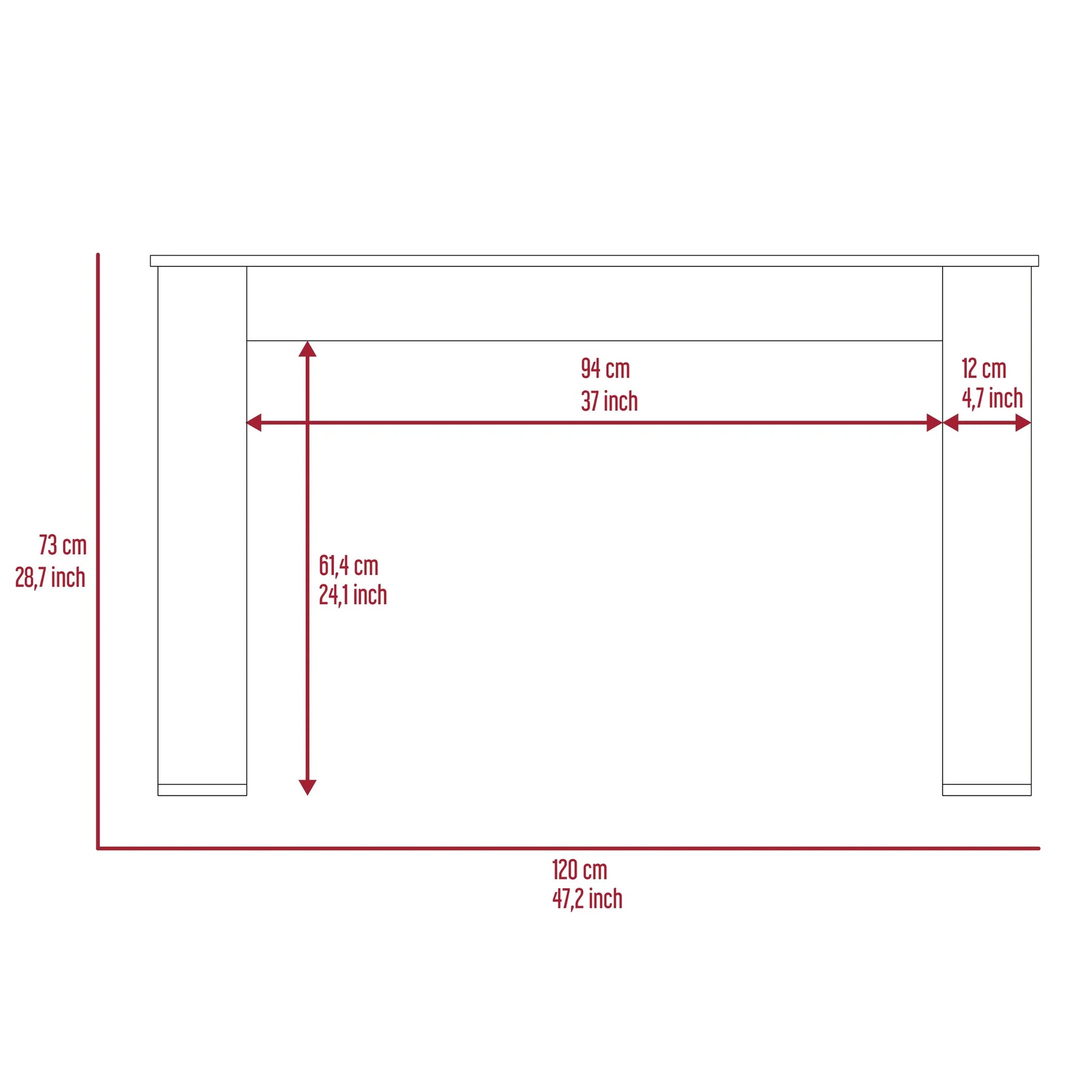 Oviedo 120 Desk Light Oak — view 2