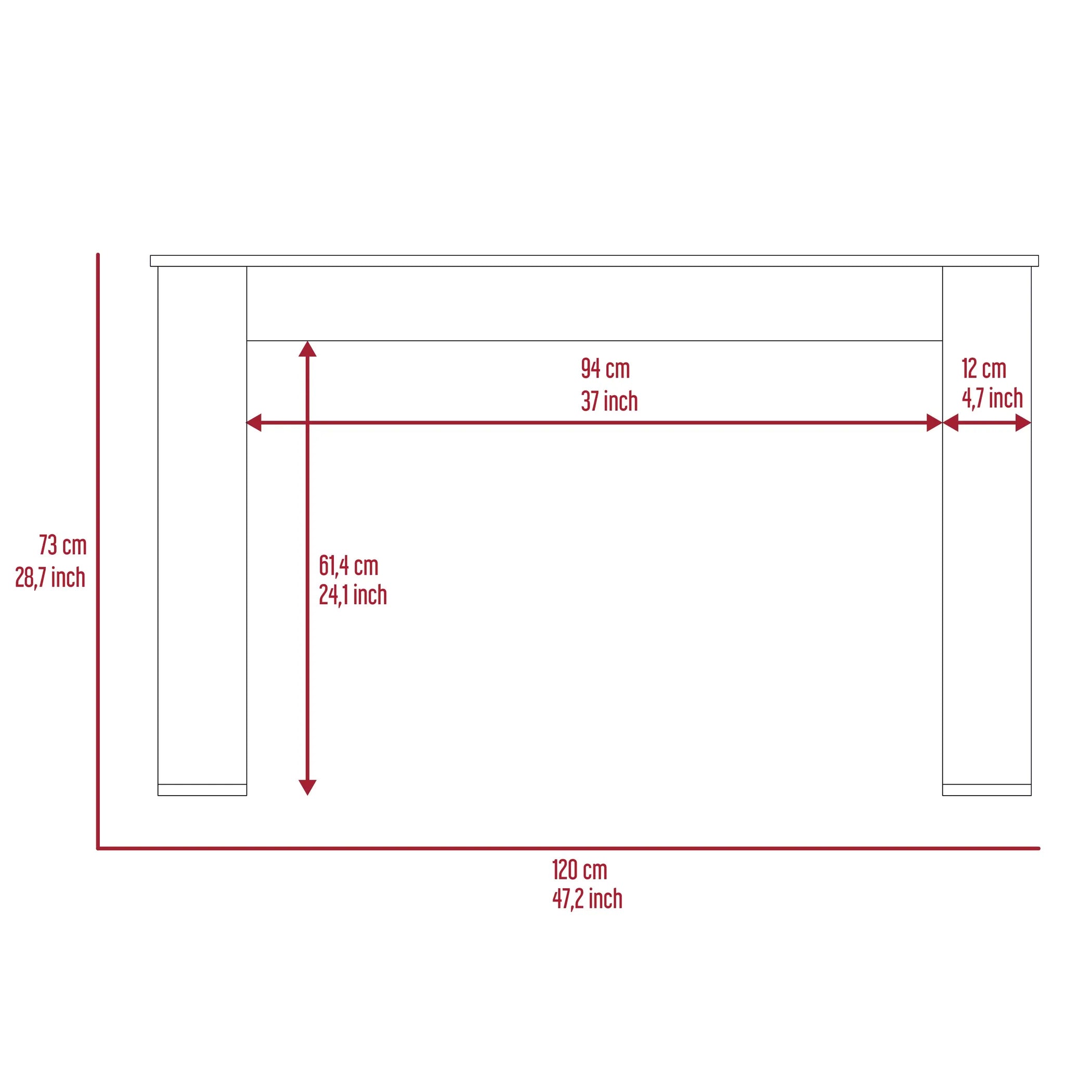 Oviedo 120 Desk Light Oak — view 2