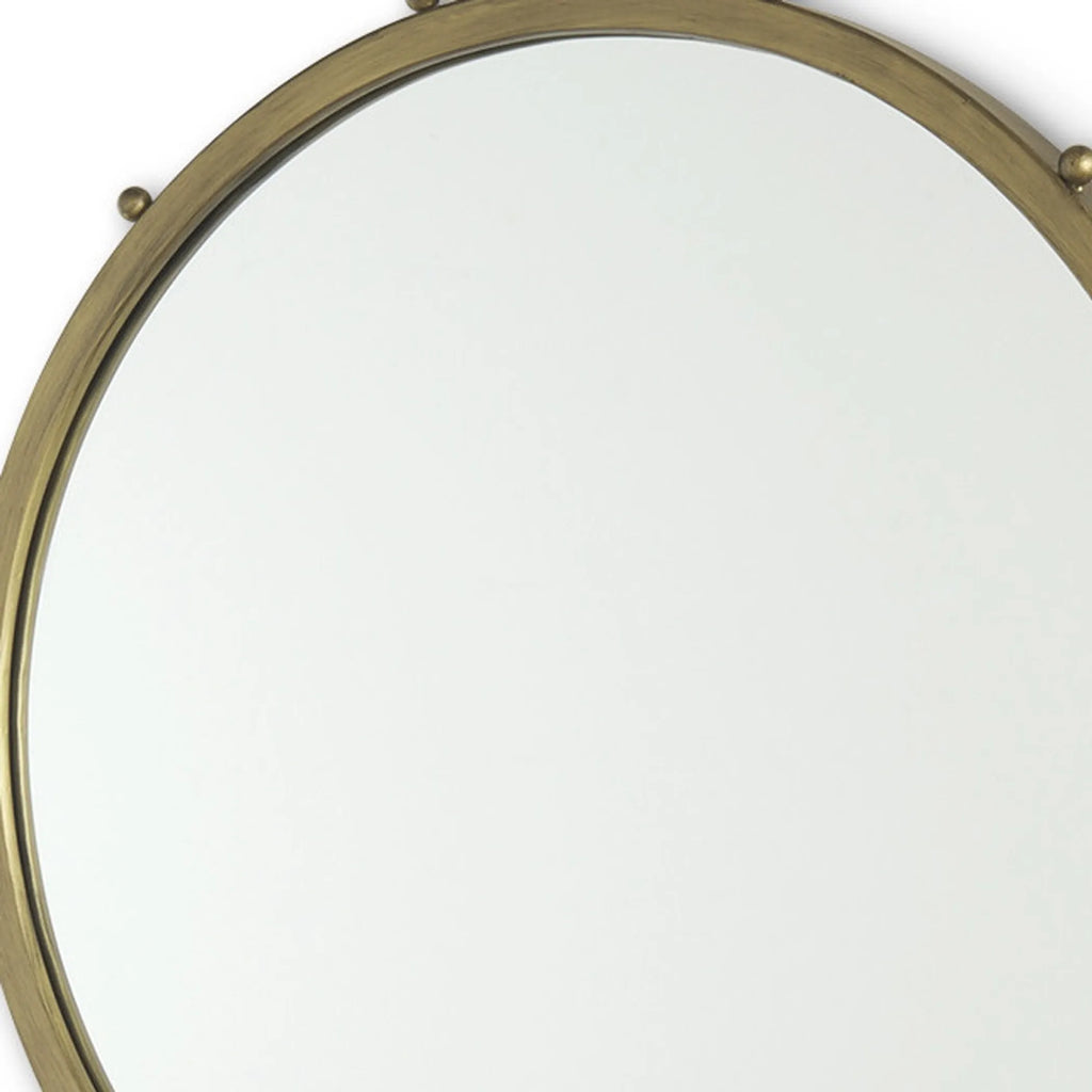 Metal Beaded Round Framed Accent Mirror — view 3
