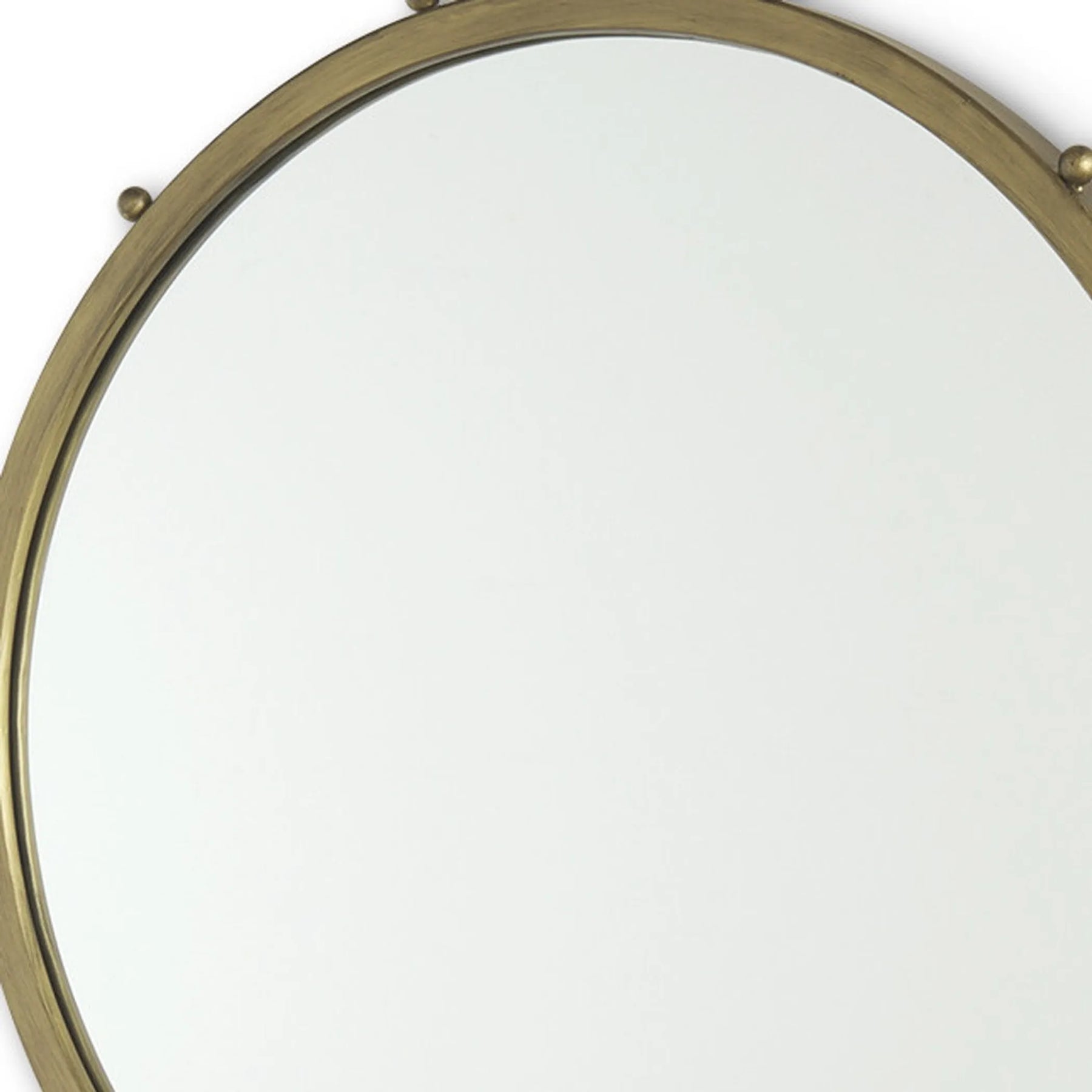 Metal Beaded Round Framed Accent Mirror — view 3