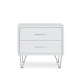 20″ White Nightstand With Manufactured Wood Top