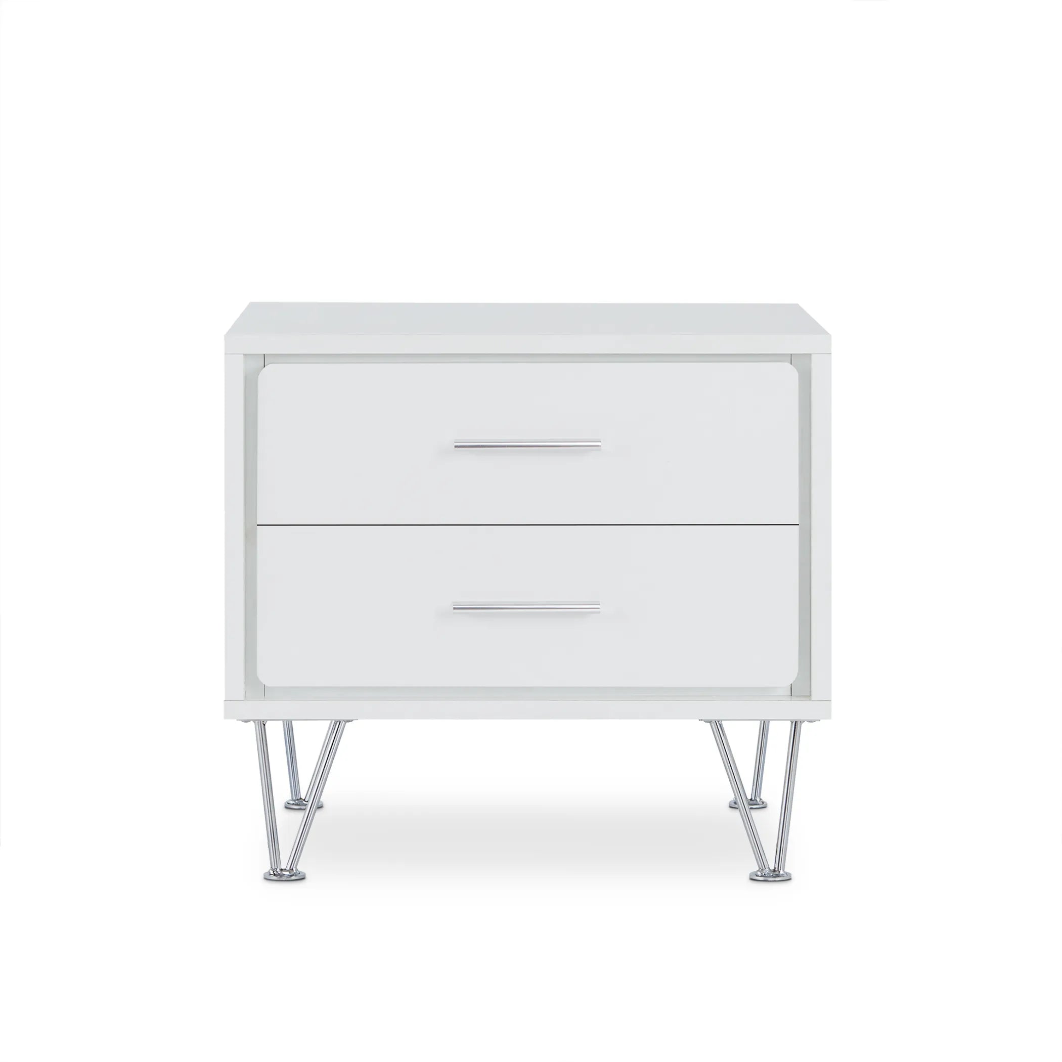 20″ White Nightstand With Manufactured Wood Top