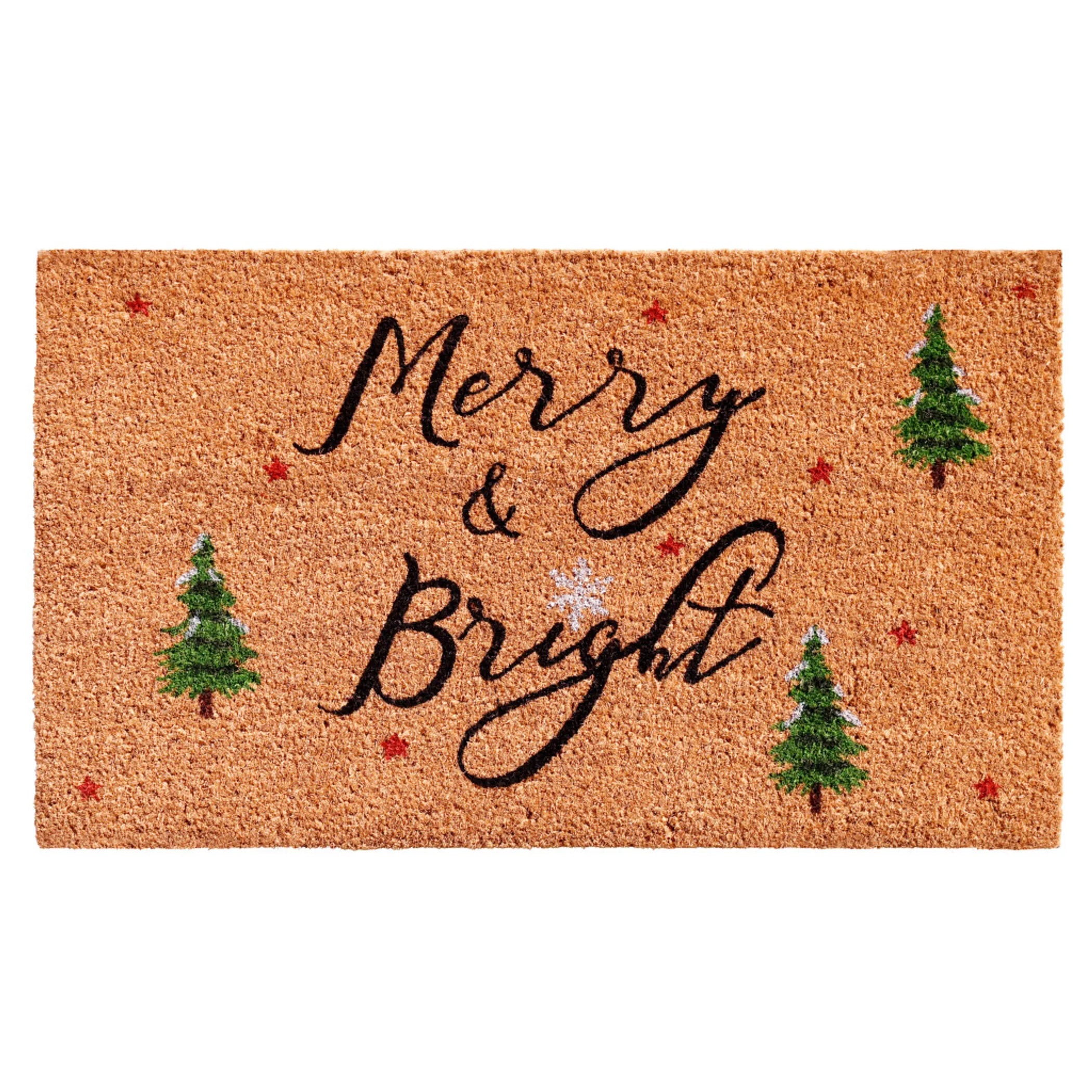 Christmas Merry and Bright Outdoor Coir Door Mat — view 2