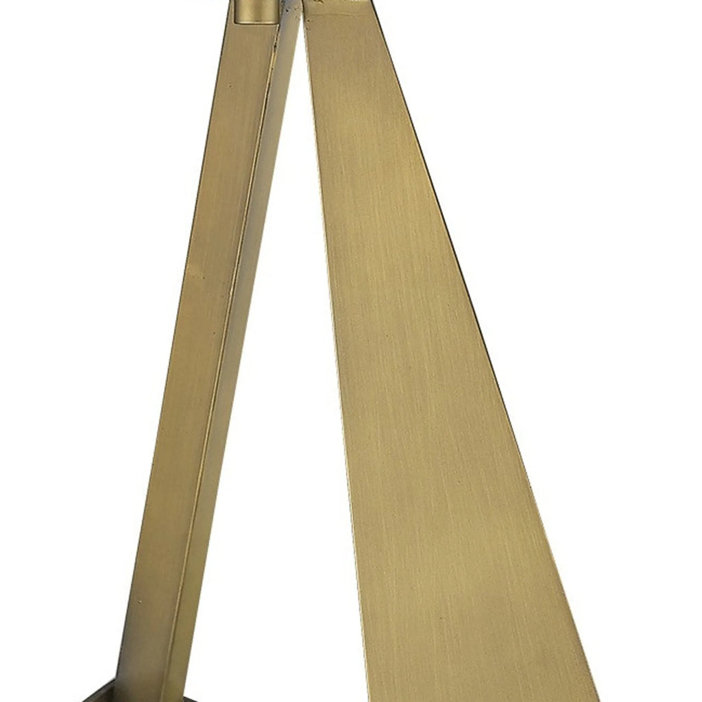 25″ Brass Metal Novelty Table Lamp With White Shade — view 4
