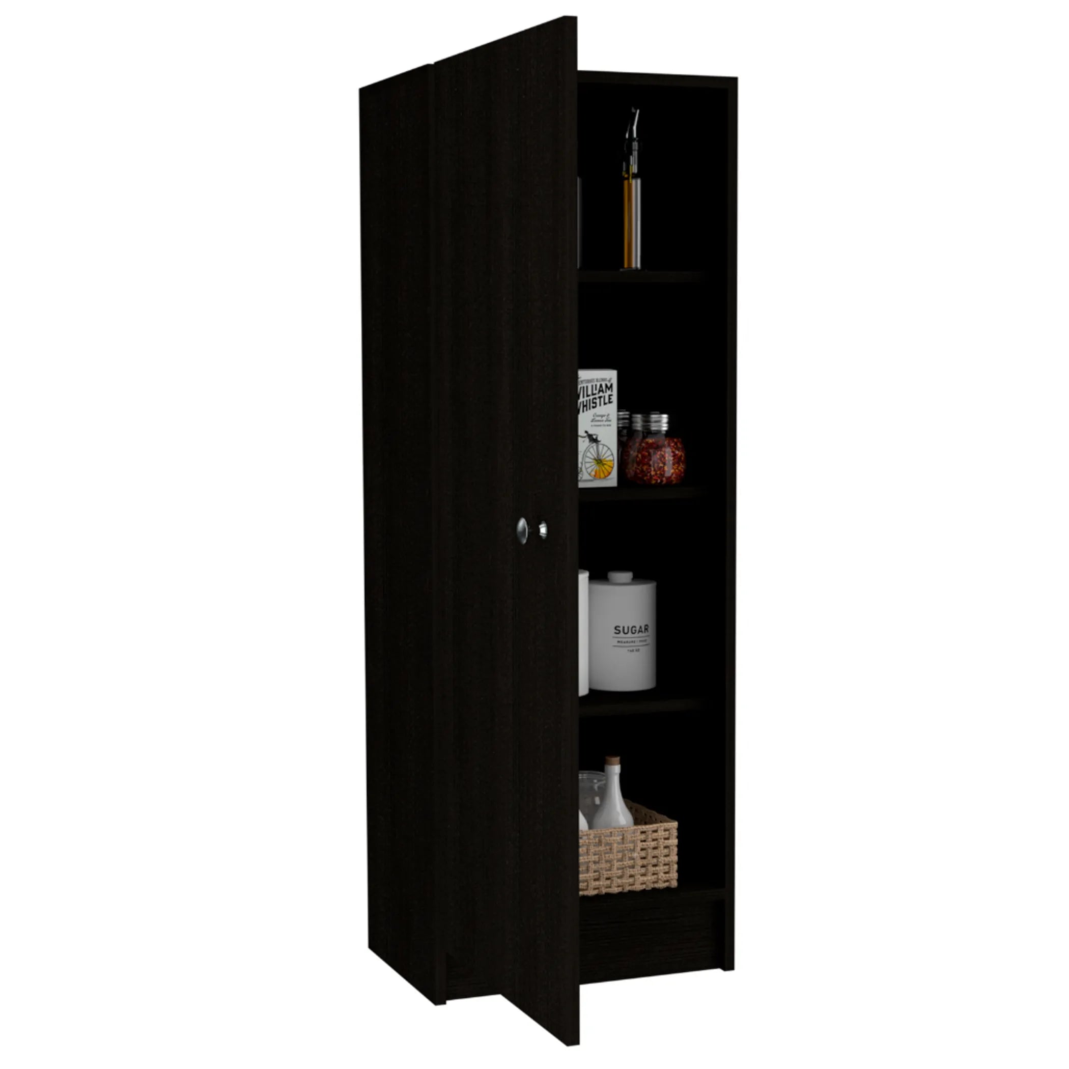 Catalano Pantry , Single Door Cabinet, Four Interior Shelves — view 3
