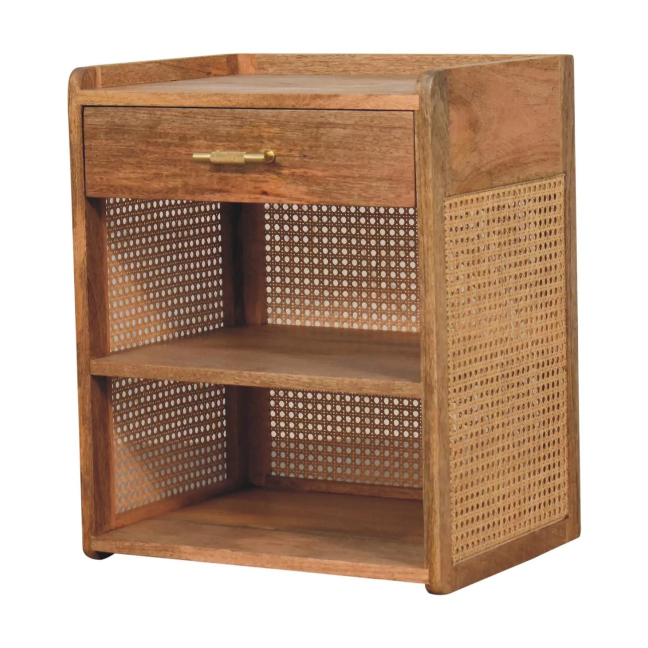 Solid Wood One Drawer Nightstand — view 4