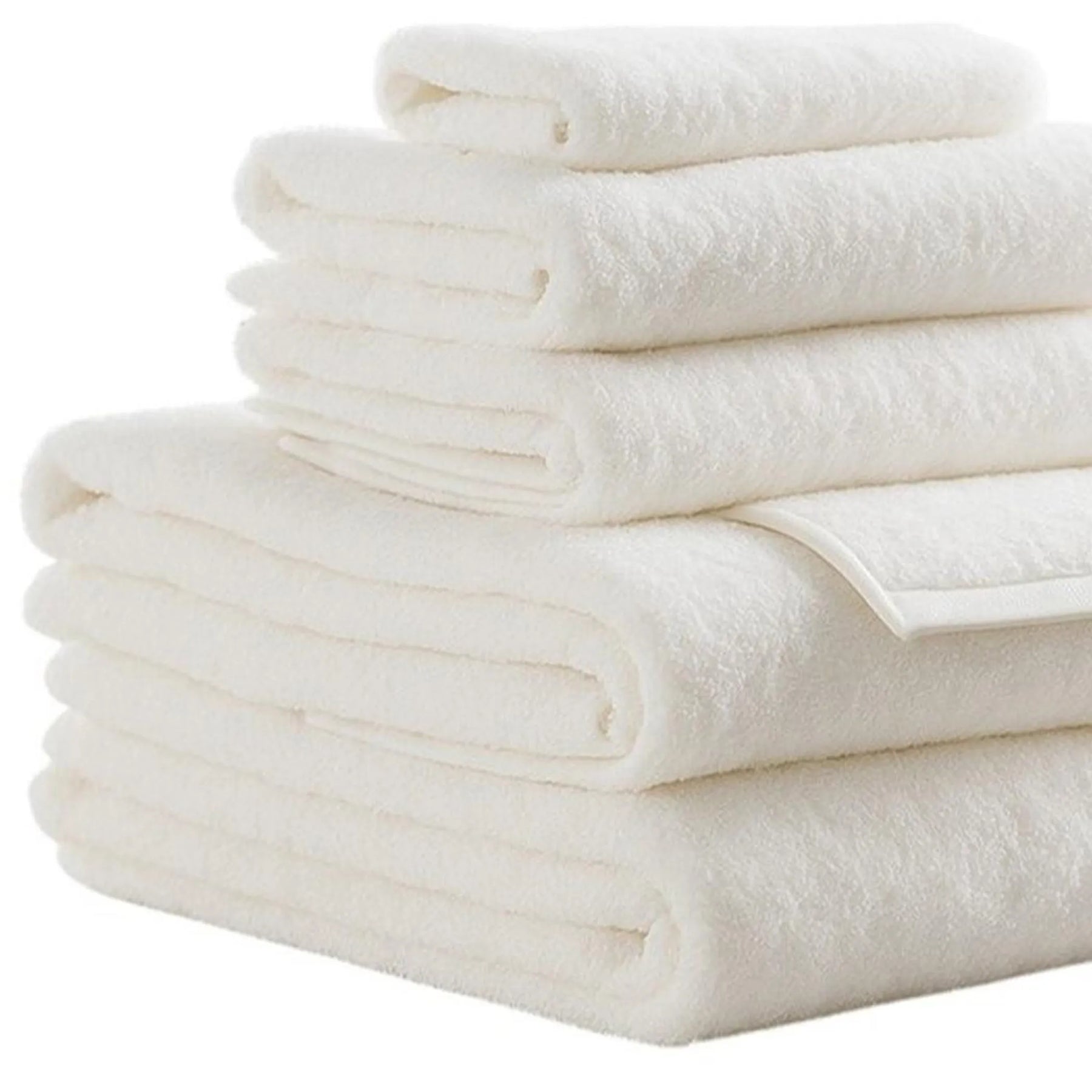 Set of Six Cotton Quick Dry Terry Cloth Towels — view 4