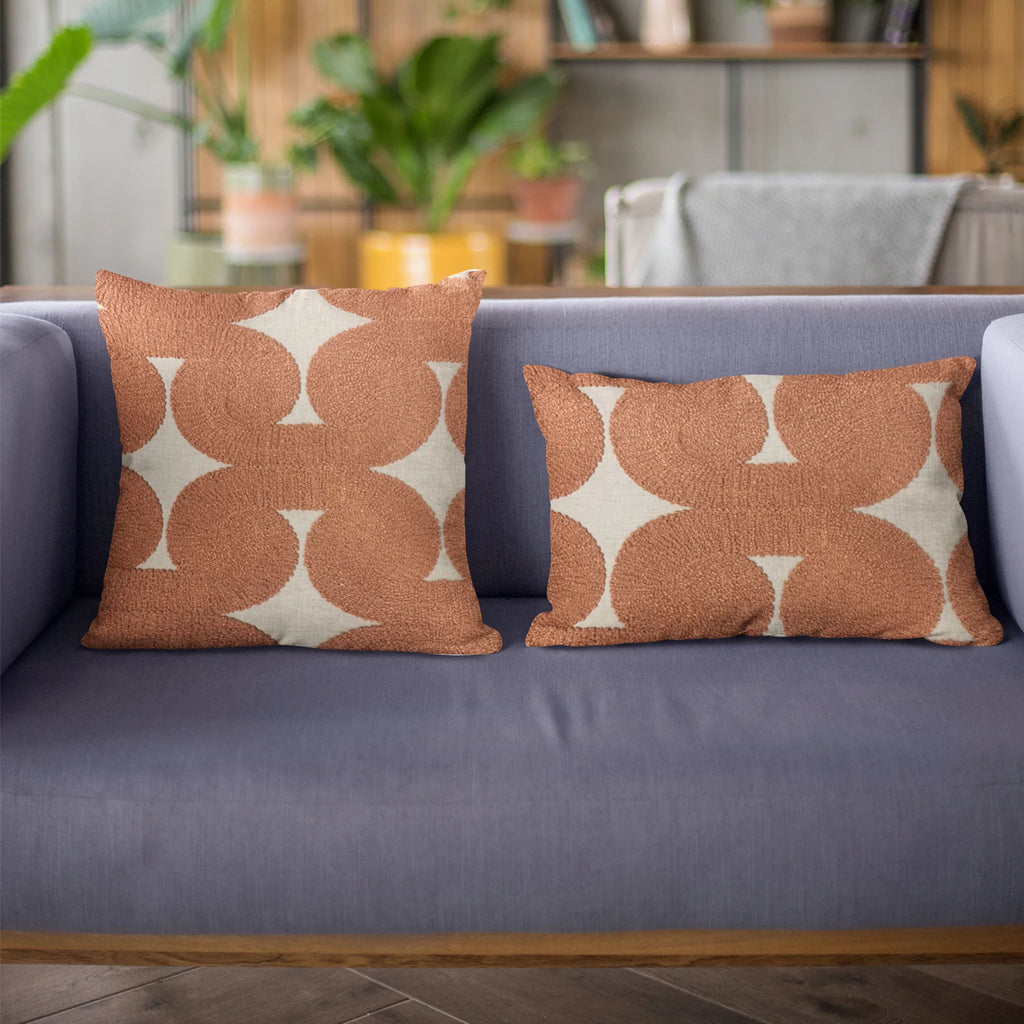 Plutus Red Maze Dot Luxury Throw Pillow — view 3