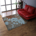 Rugsotic Carpets Hand Tufted Wool Square Area Rug Floral