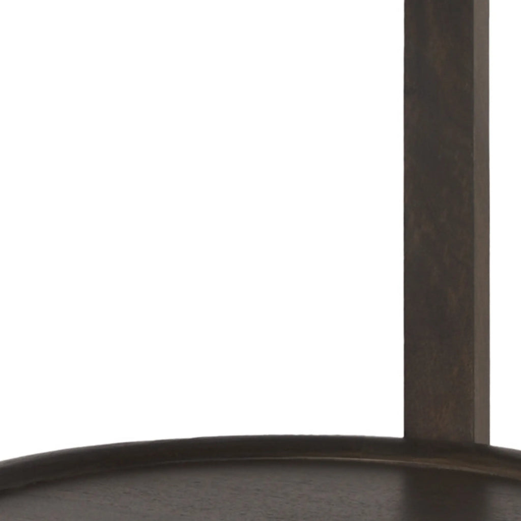 24″ Dark Brown Solid Wood Tray Table — view 3