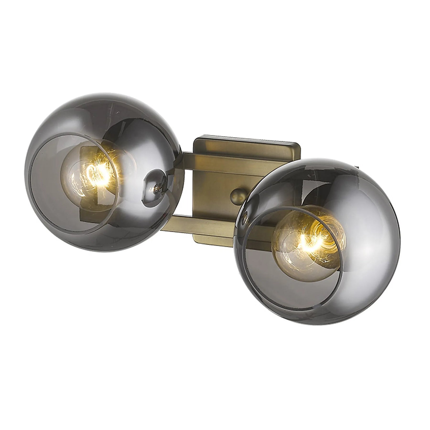 Lunette 2-Light Aged Brass Sconce — view 3