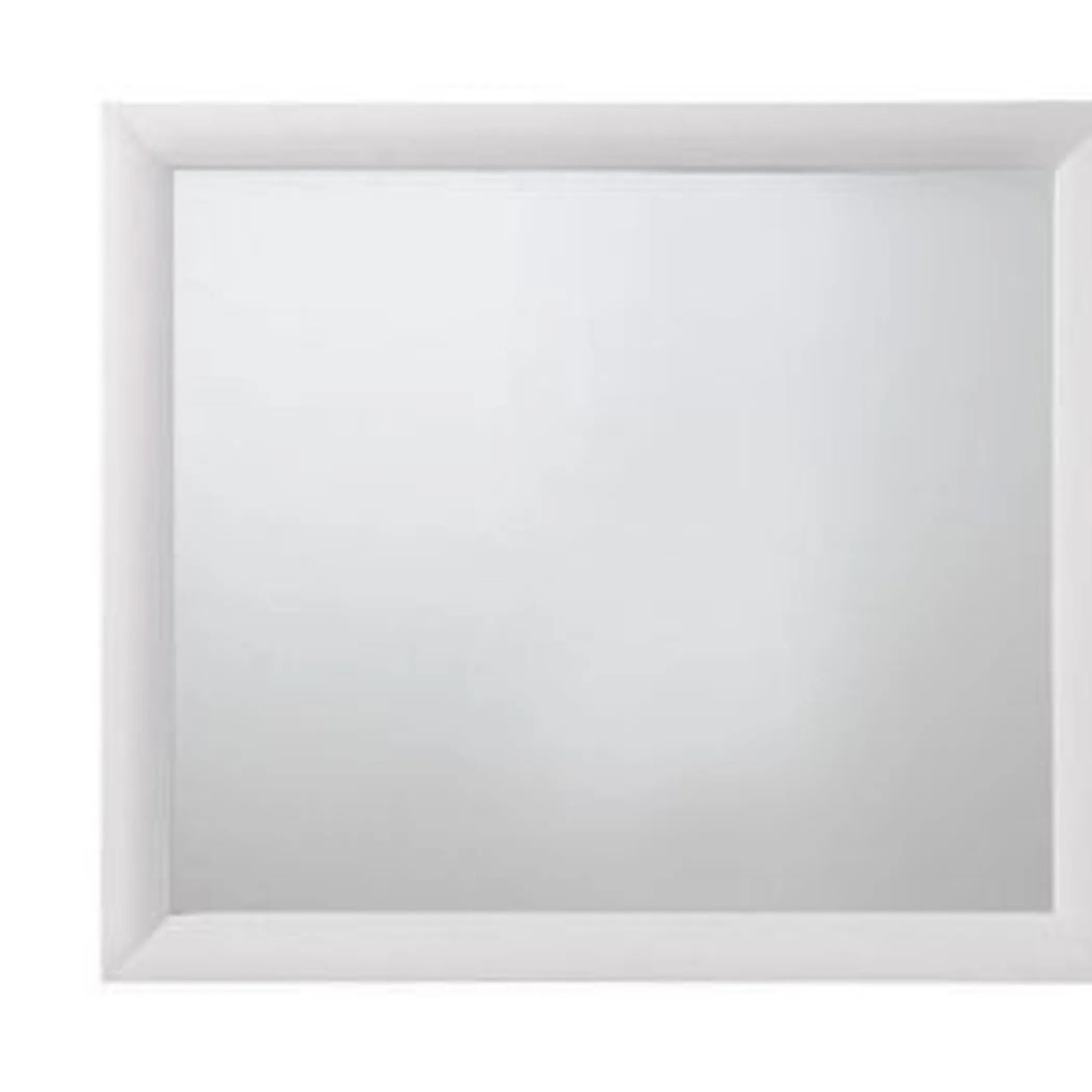 35″ White Rectangle Dresser Mirror Mounts To Dresser With Frame — view 4