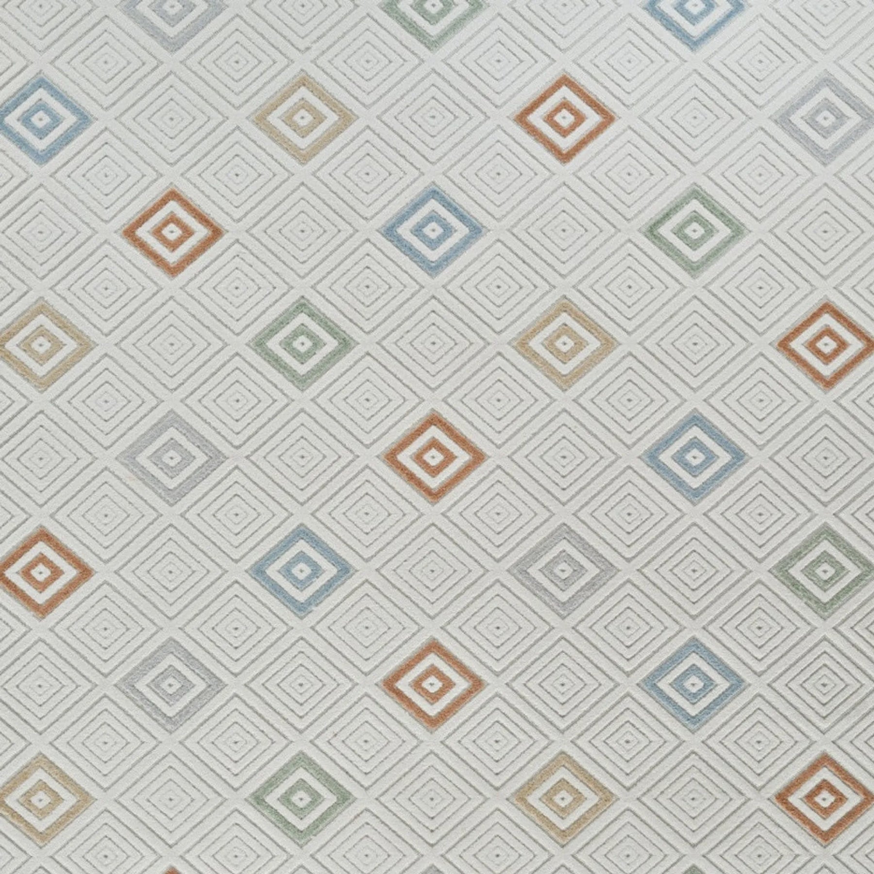 8′ X 10′ Cream and Beige Geometric Distressed Indoor Outdoor Area Rug — view 4