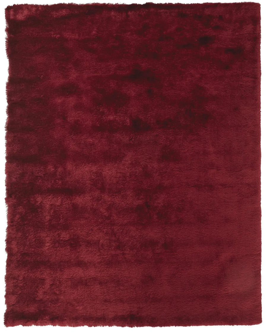 5′ X 8′ Red And Purple Shag Tufted Handmade Area Rug