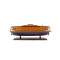 11″ Maroon Staten Island Ferry Boat Hand Painted Decorative Boat