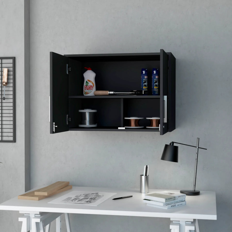 Storage Cabinet – Wall Cabinet, Three Interior Shelves, Double Door — view 2