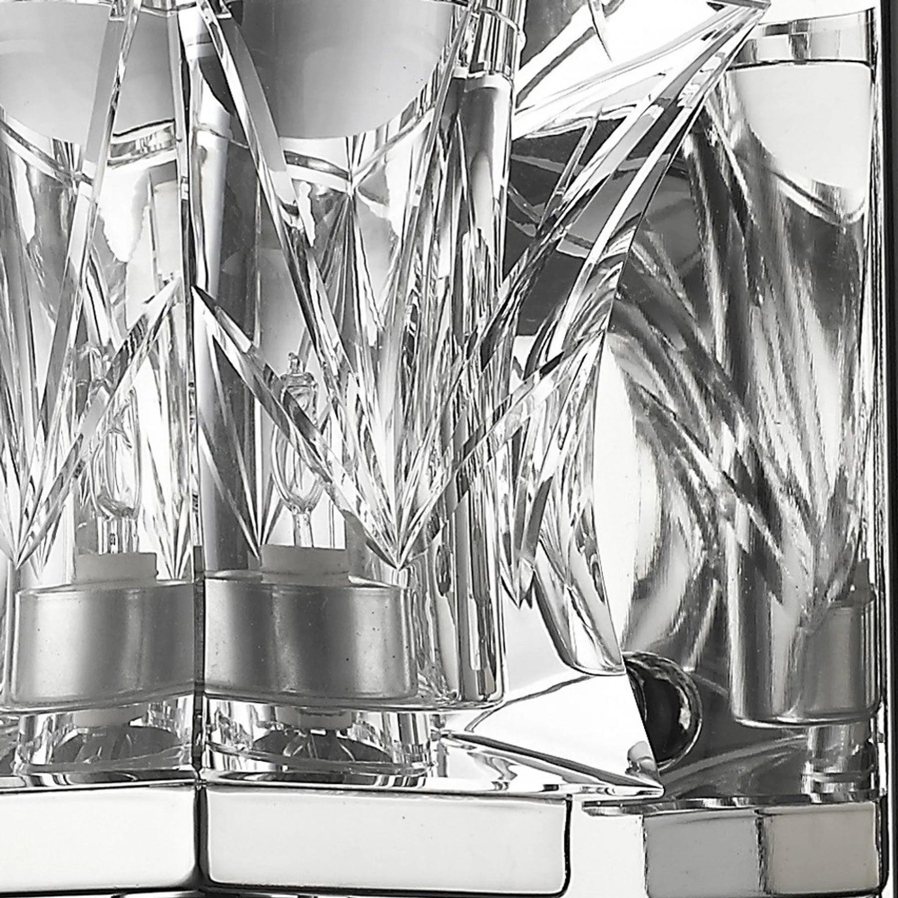 Arabella 1-Light Polished Nickel Sconce With Pressed Crystal Shade — view 4
