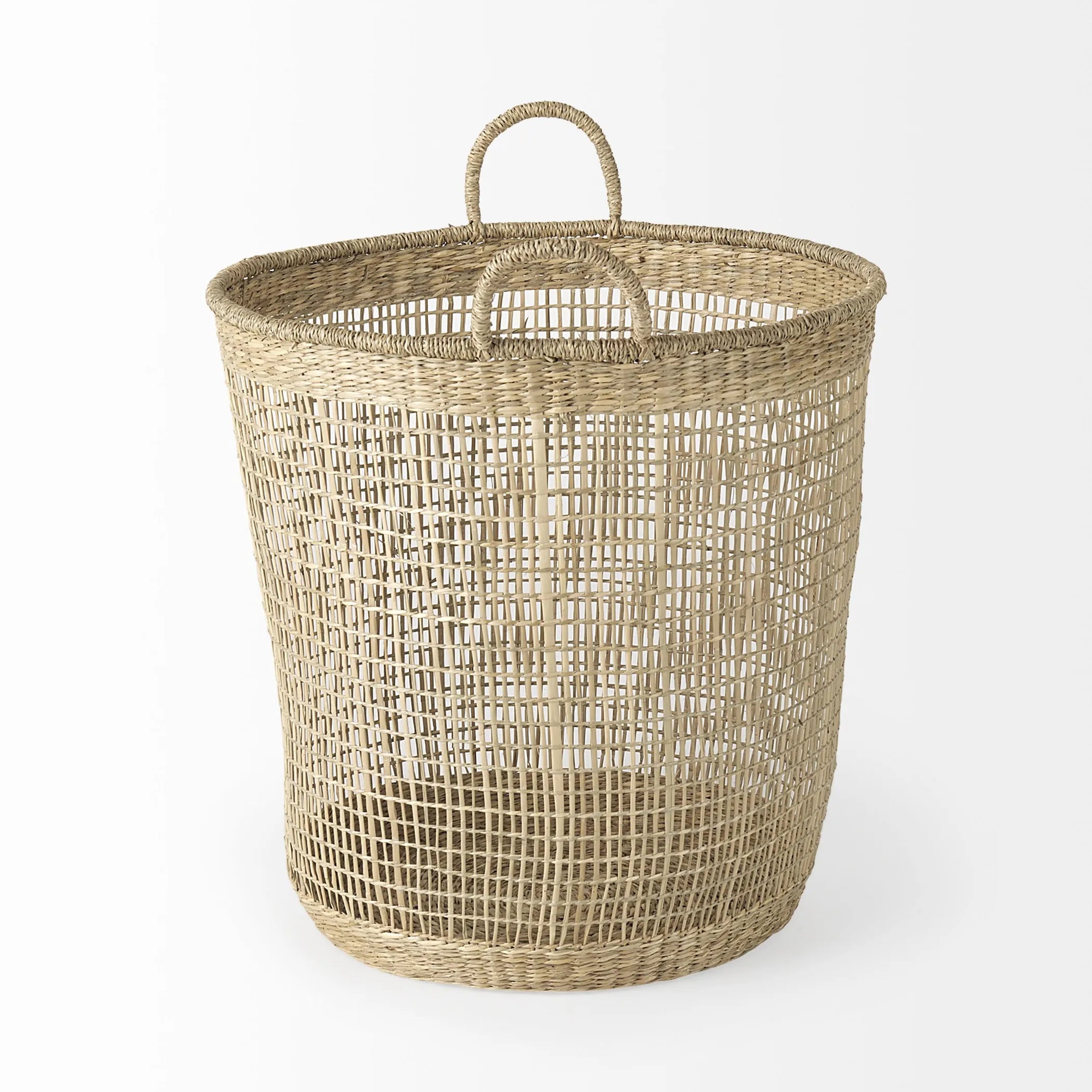 Set of Three 20″ Natural Wicker Basket — view 2