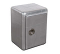 18″ Silver Aluminum Standard Accent Cabinet With One Shelf