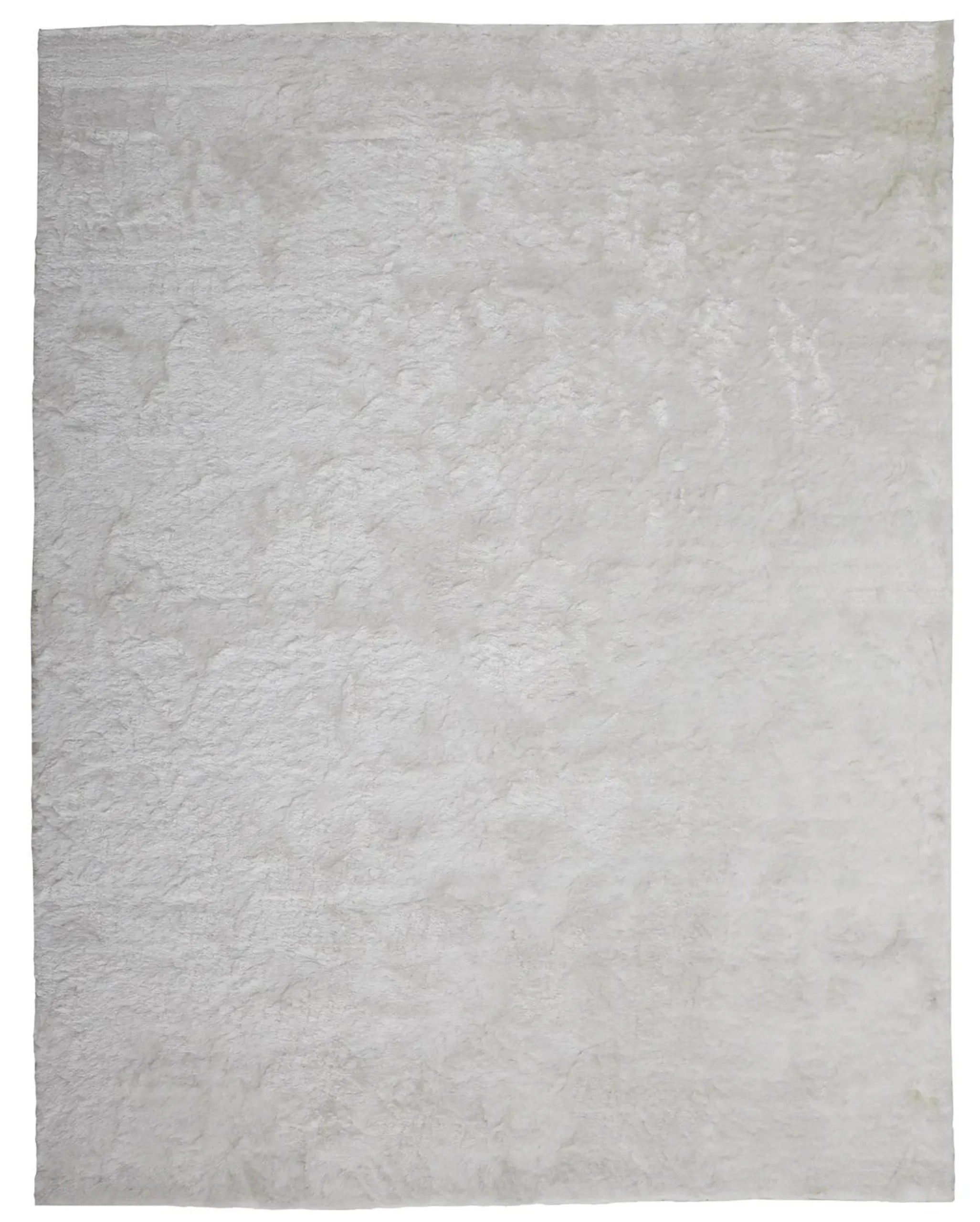5′ X 8′ White Shag Tufted Handmade Area Rug