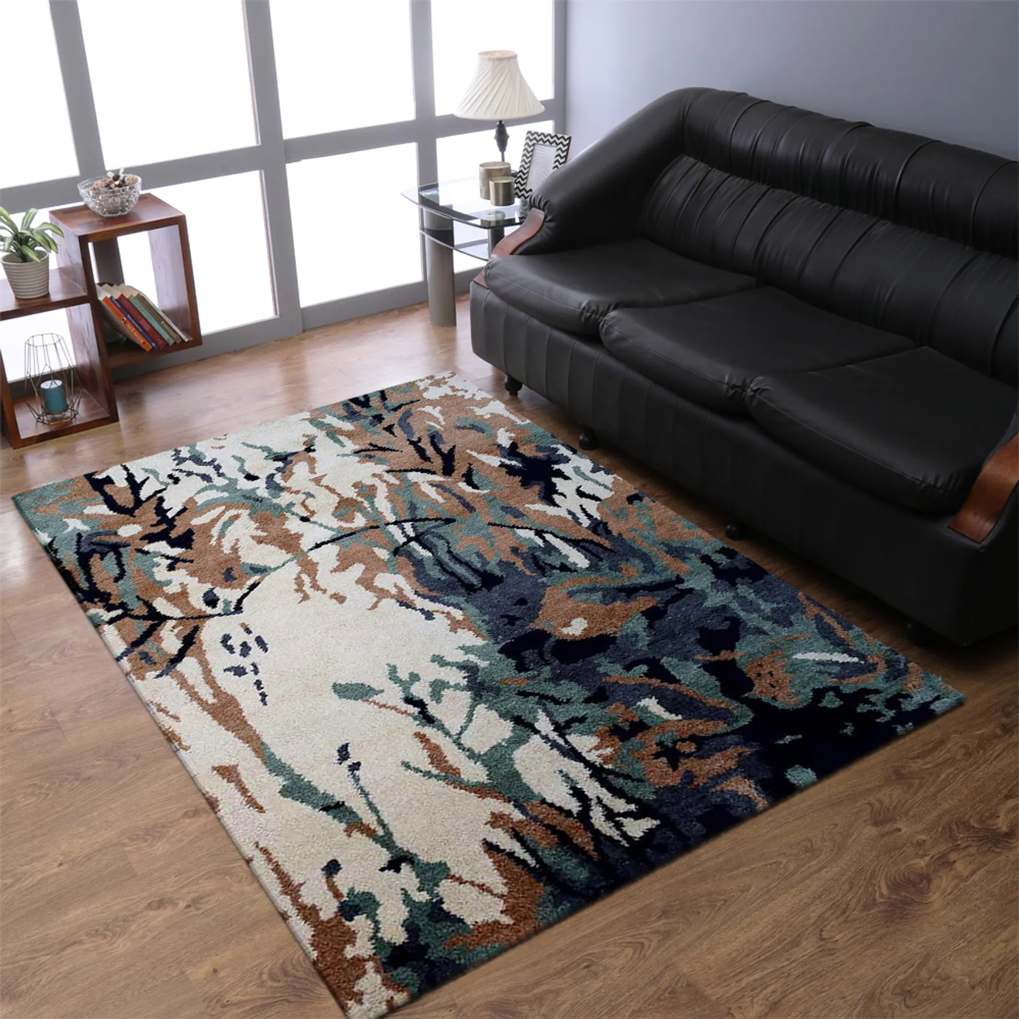 Rugsotic Carpets Hand Knotted Silk Area Rug Abstract