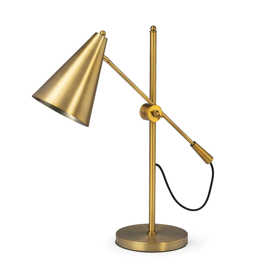 26″ Gold Lamp Base LED With Gold Shade