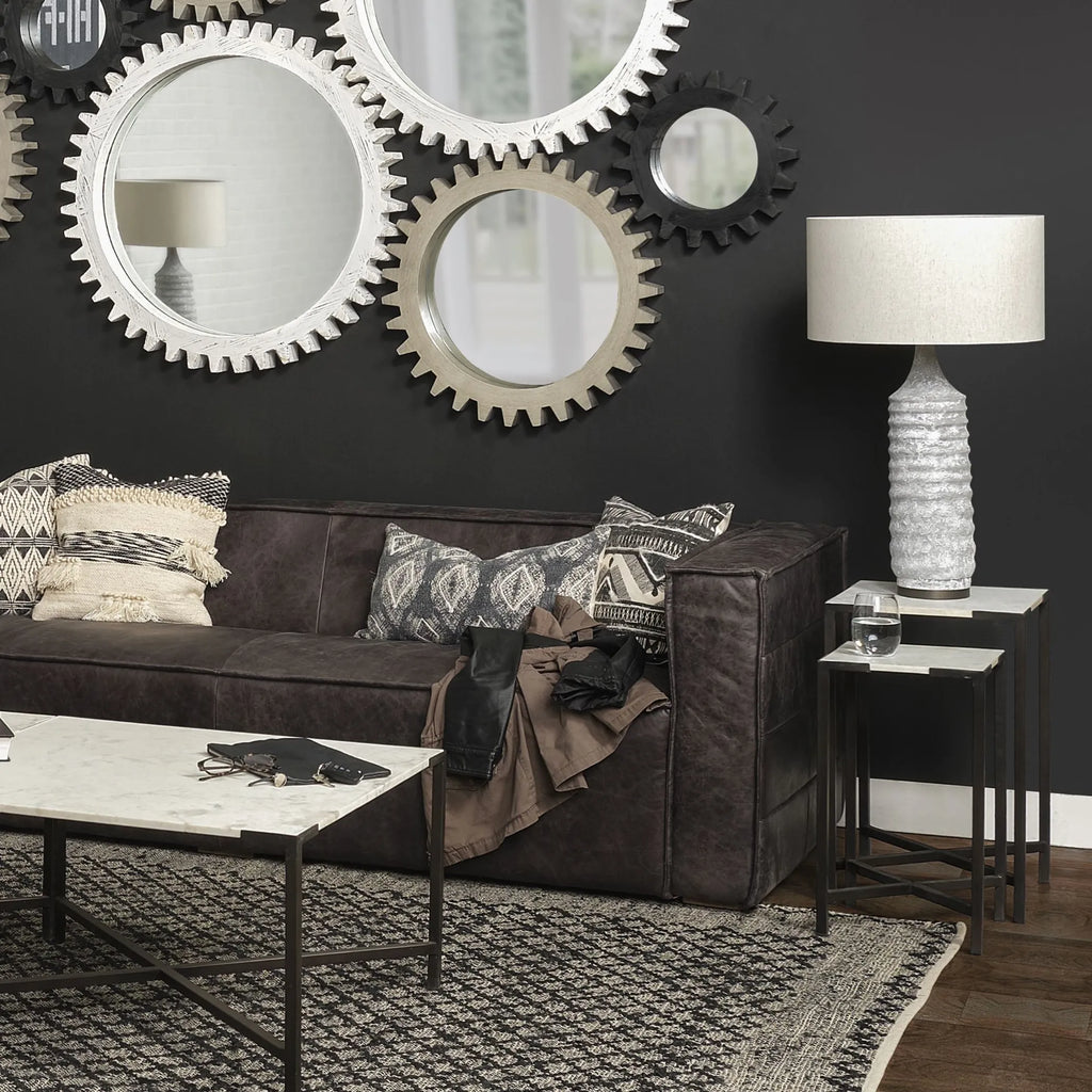 31″ Gray Lamp Base LED With Beige Shade — view 4