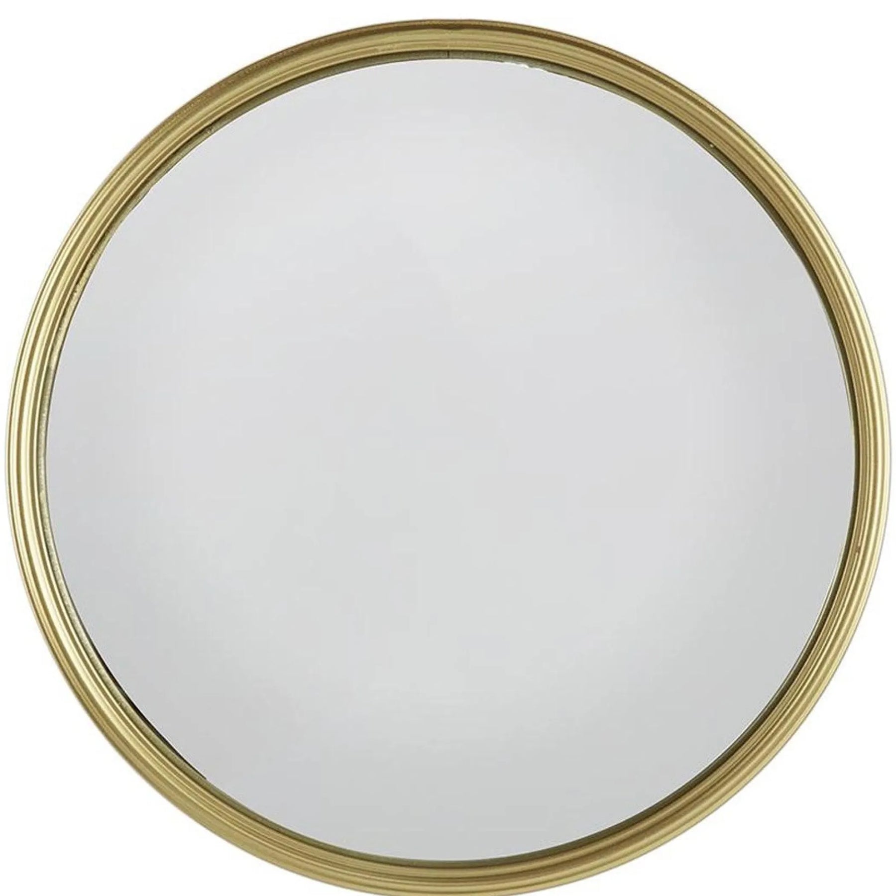 15″ Gold Round Iron Textured Framed Accent Mirror — view 3