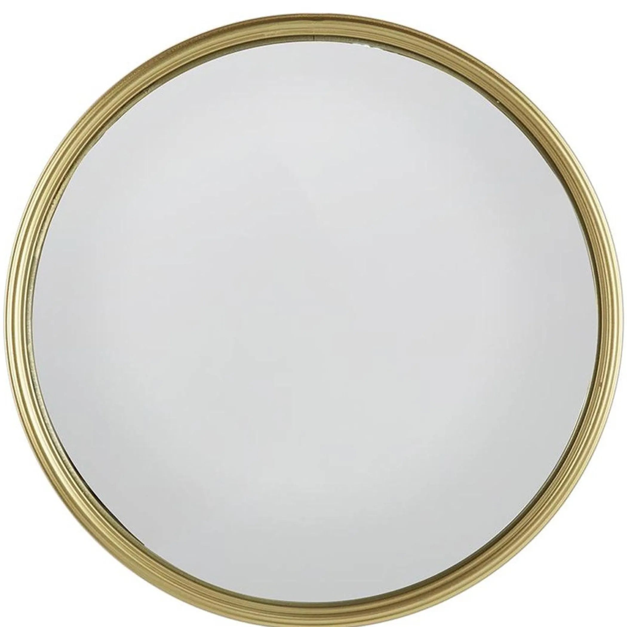 15″ Gold Round Iron Textured Framed Accent Mirror — view 3