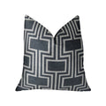 Plutus Argyle Square Black and White Handmade Luxury Pillow