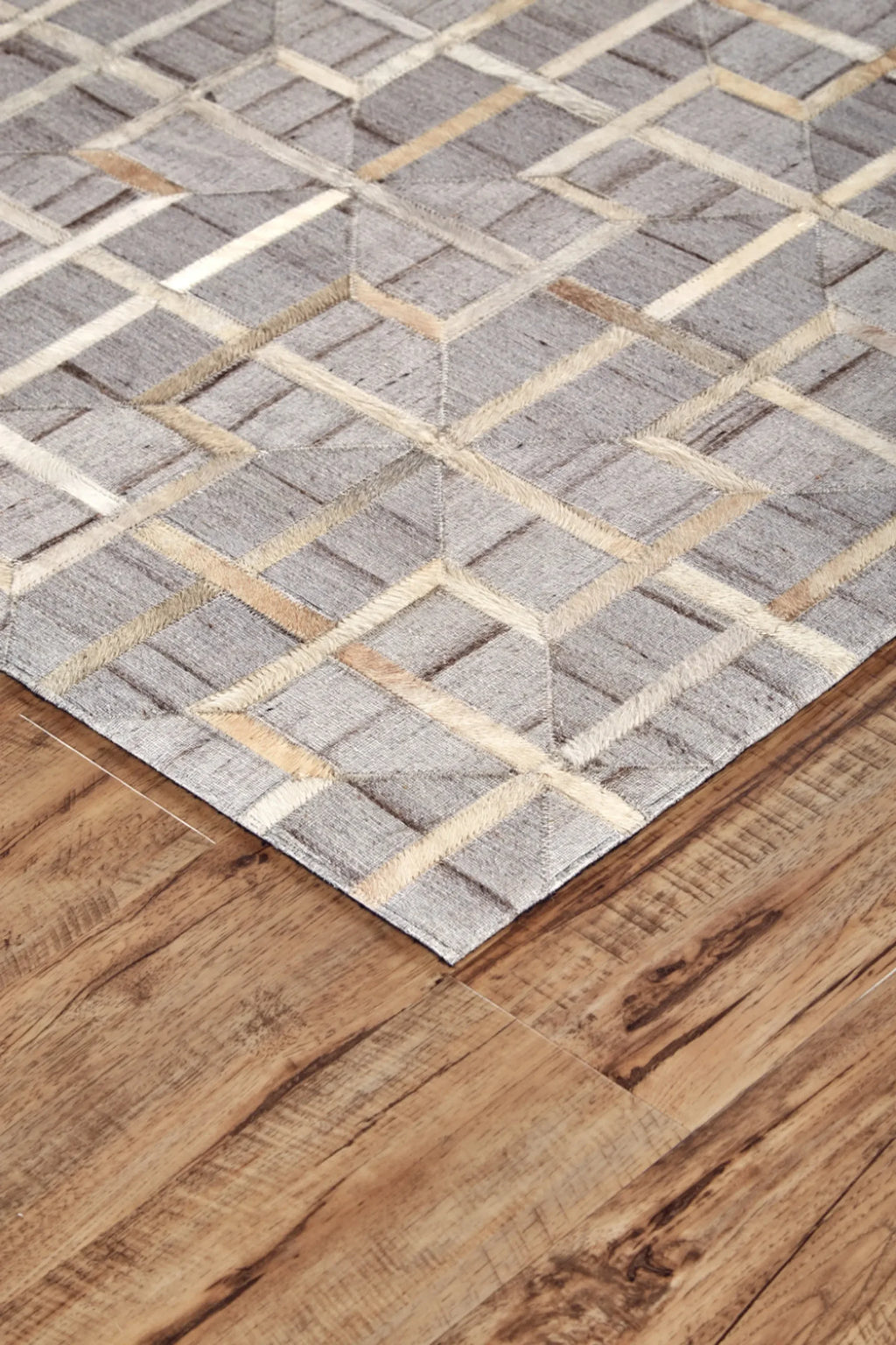 8′ X 11′ Gray Ivory And Brown Geometric Hand Woven Area Rug — view 4