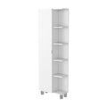 20″ White Accent Cabinet With Nine Shelves