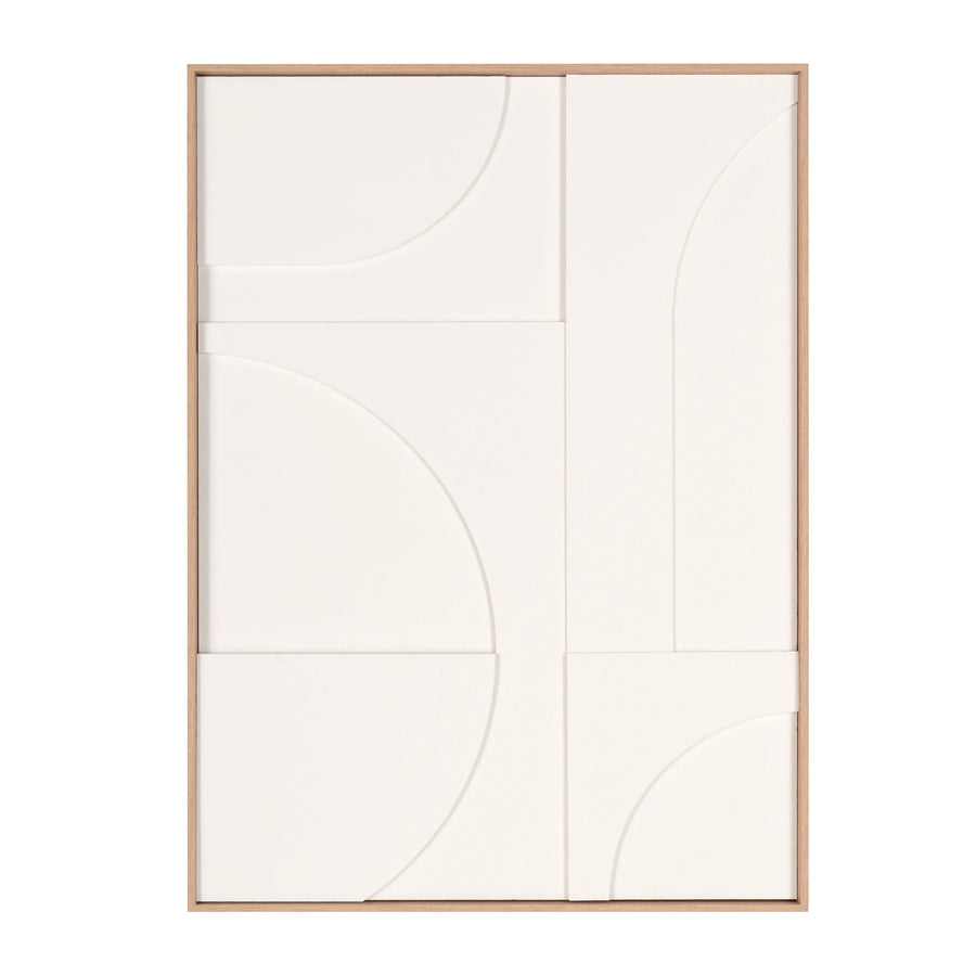 Geo Shapes Brown Shadowbox Wall Art — view 2