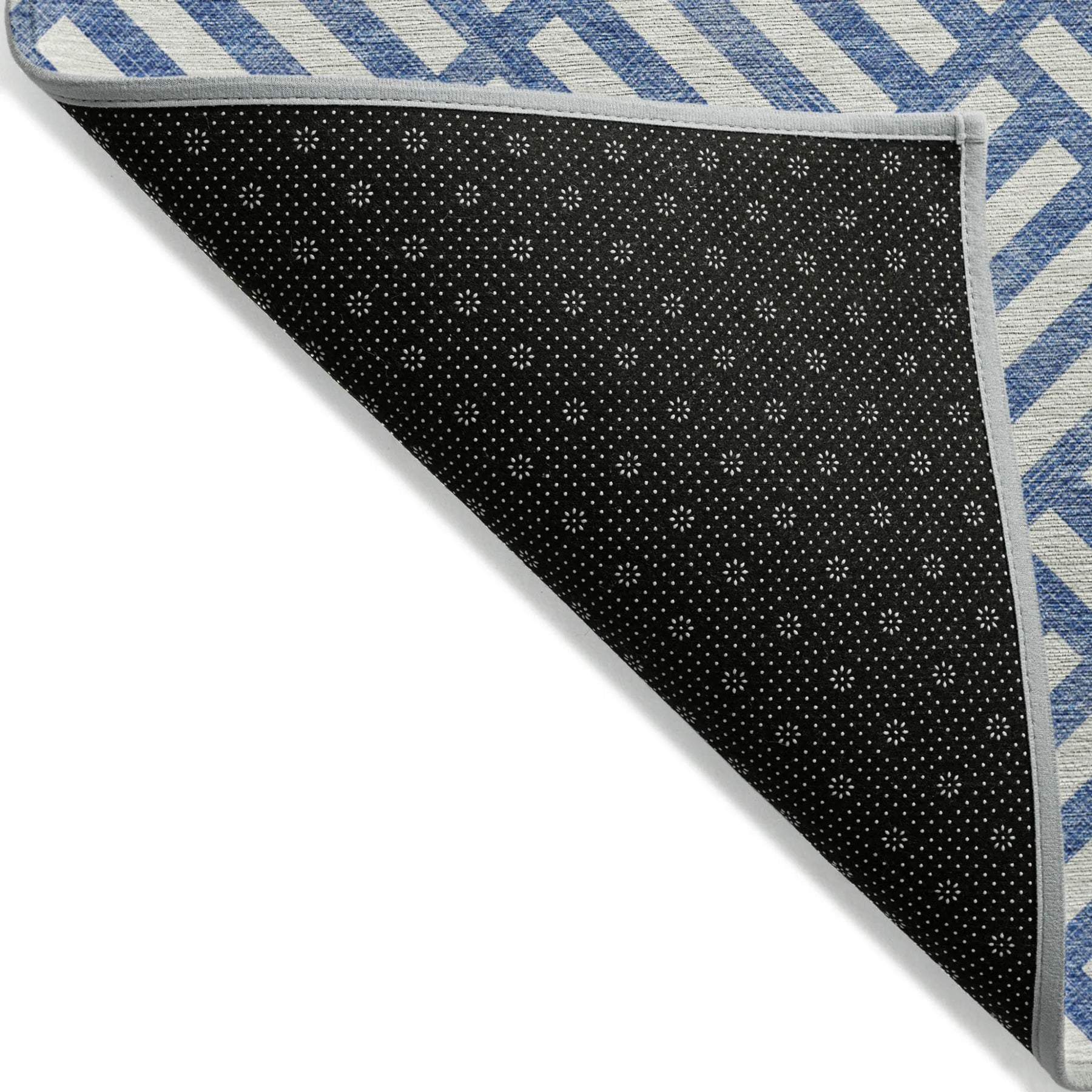 10′ X 14′ Blue And Ivory Geometric Washable Indoor Outdoor Area Rug — view 4