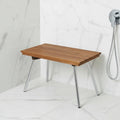 16″ X 25″ Brown Teak Rectangular Shower Bench