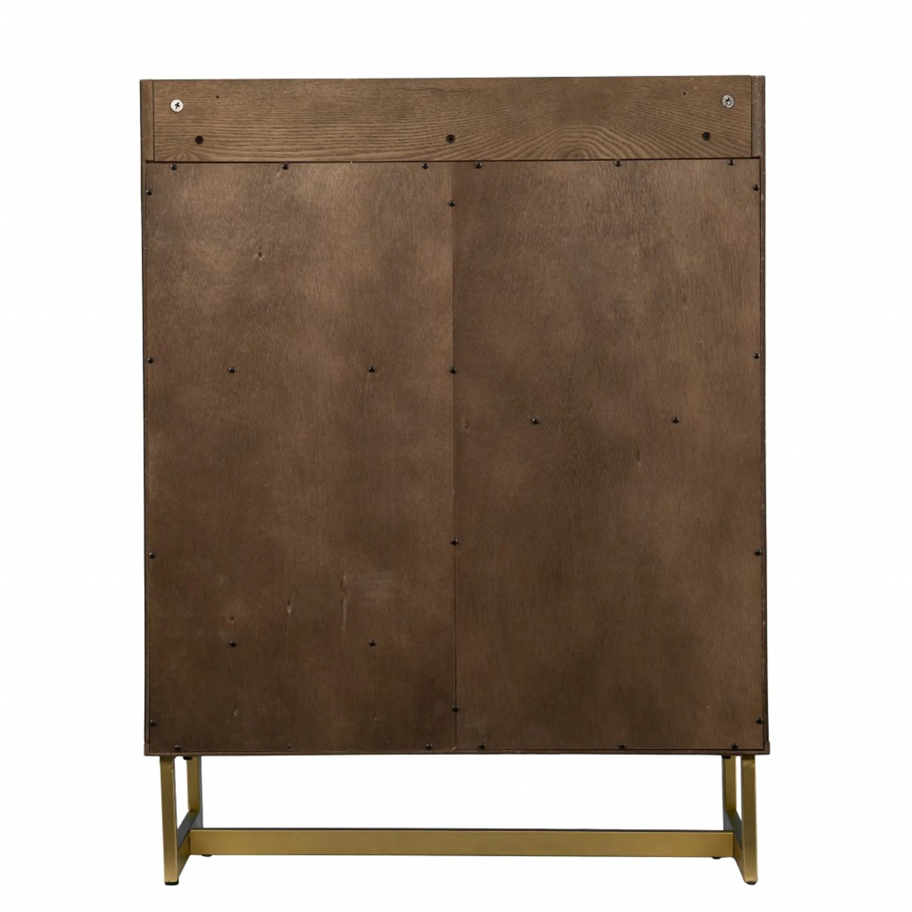 Retro Gold Natural and Faux Marble Wine Cabinet — view 4