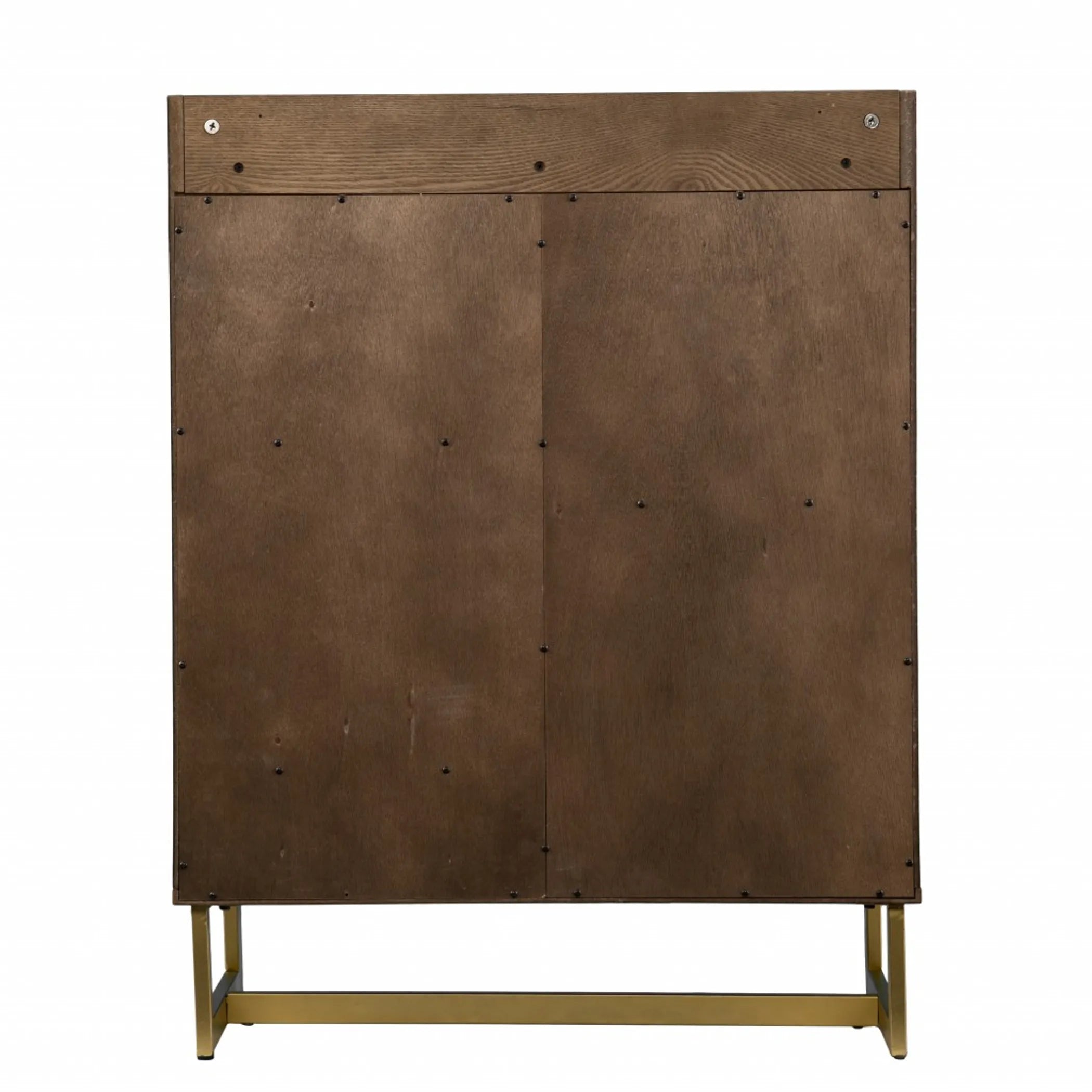Retro Gold Natural and Faux Marble Wine Cabinet — view 4