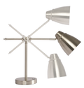 Brushed Silver LED Adjustable Desk Lamp