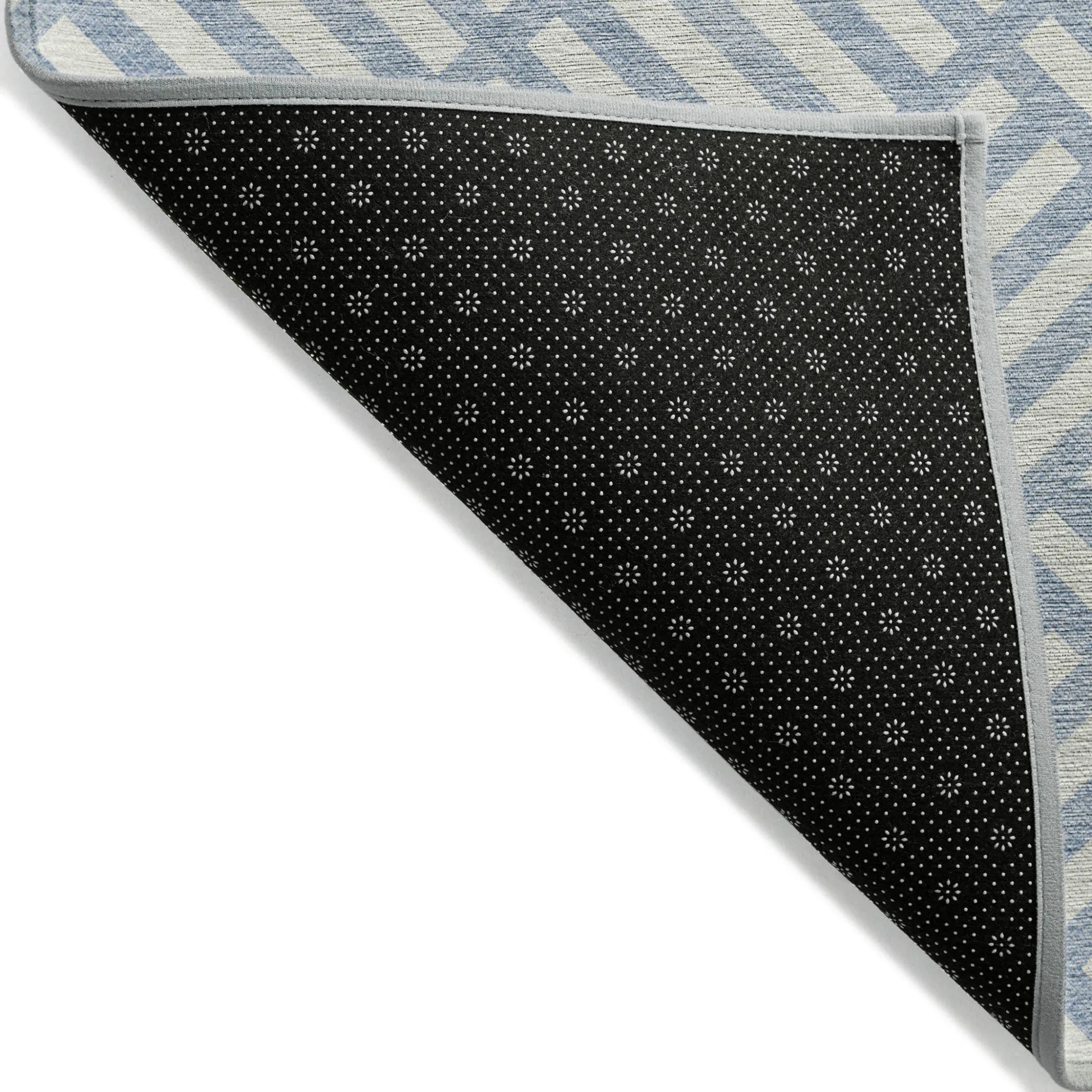 9′ X 12′ Sky Blue And Ivory Geometric Washable Indoor Outdoor Area Rug — view 4