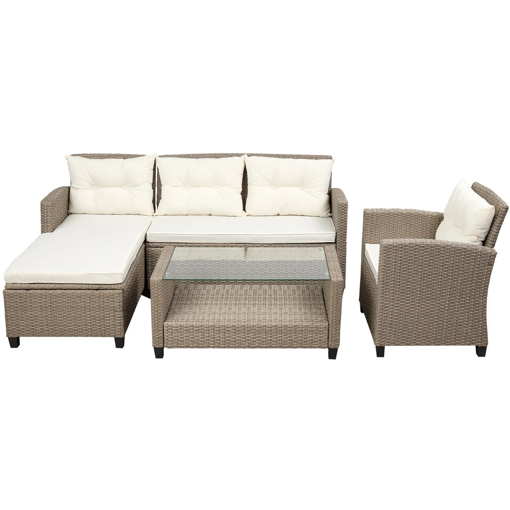 Set Of 4 Piece Outdoor, Patio Furniture — view 2