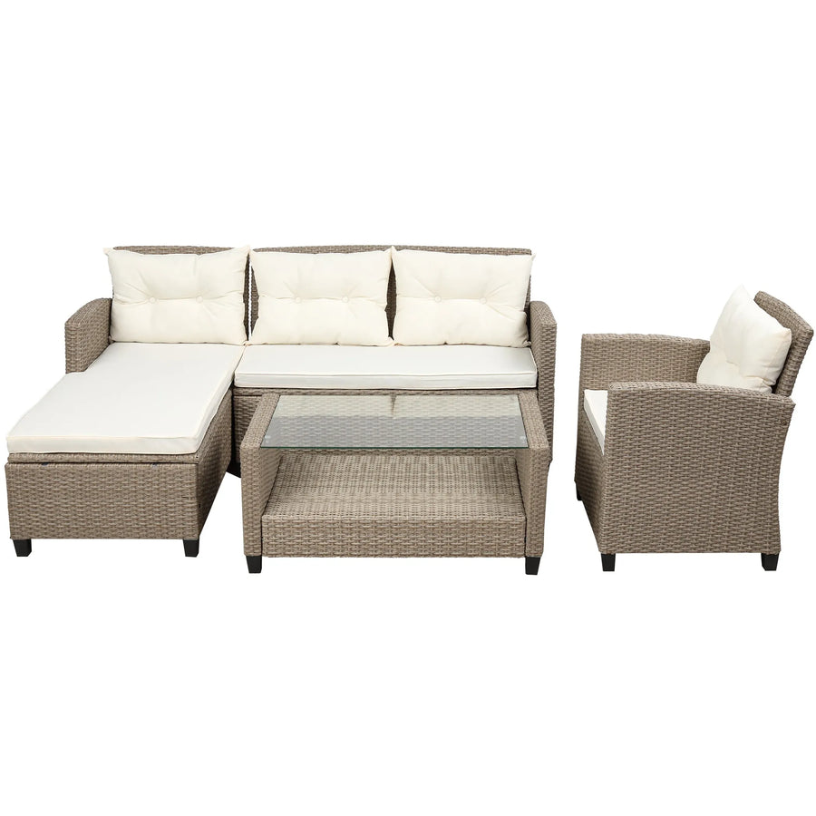 Set Of 4 Piece Outdoor, Patio Furniture — view 2