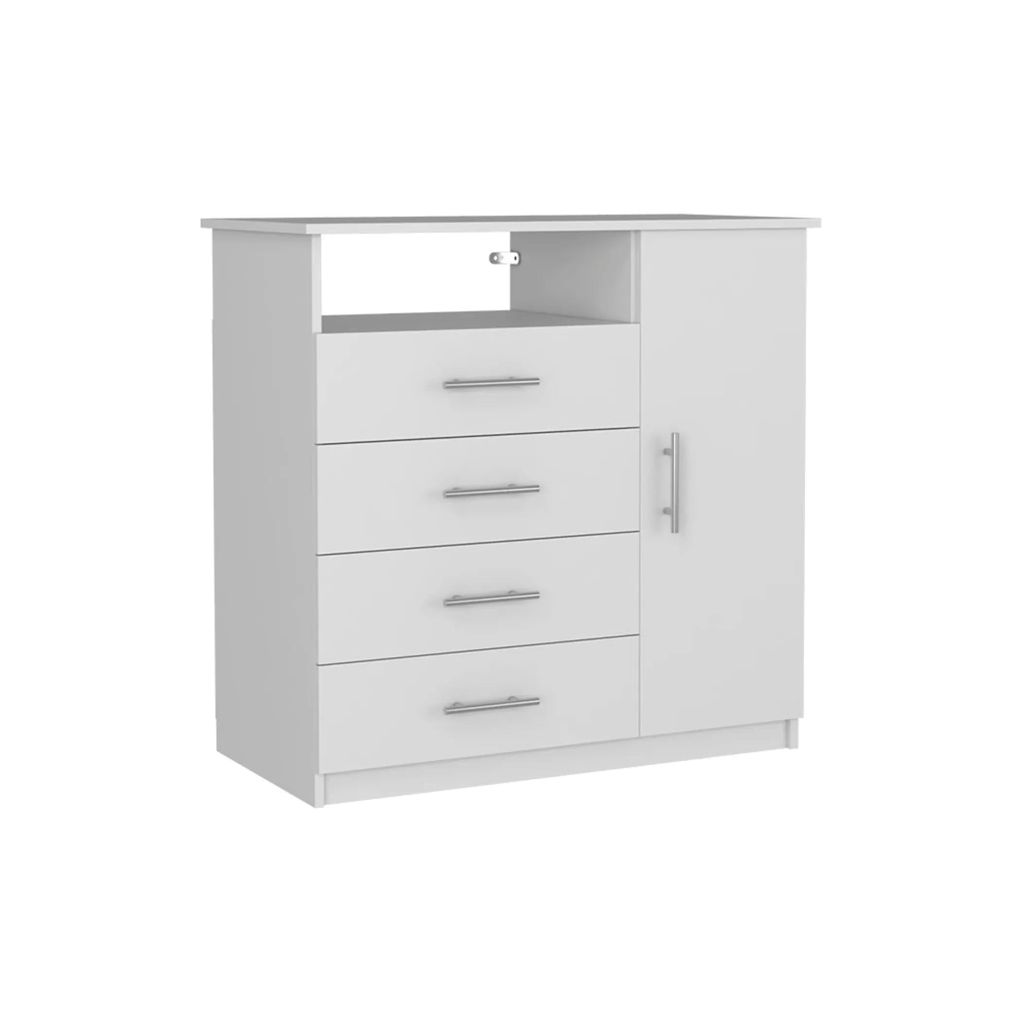 Winter 2 Piece Bedroom Set, Dresser + Dresser, White / Pine Finish — view 4
