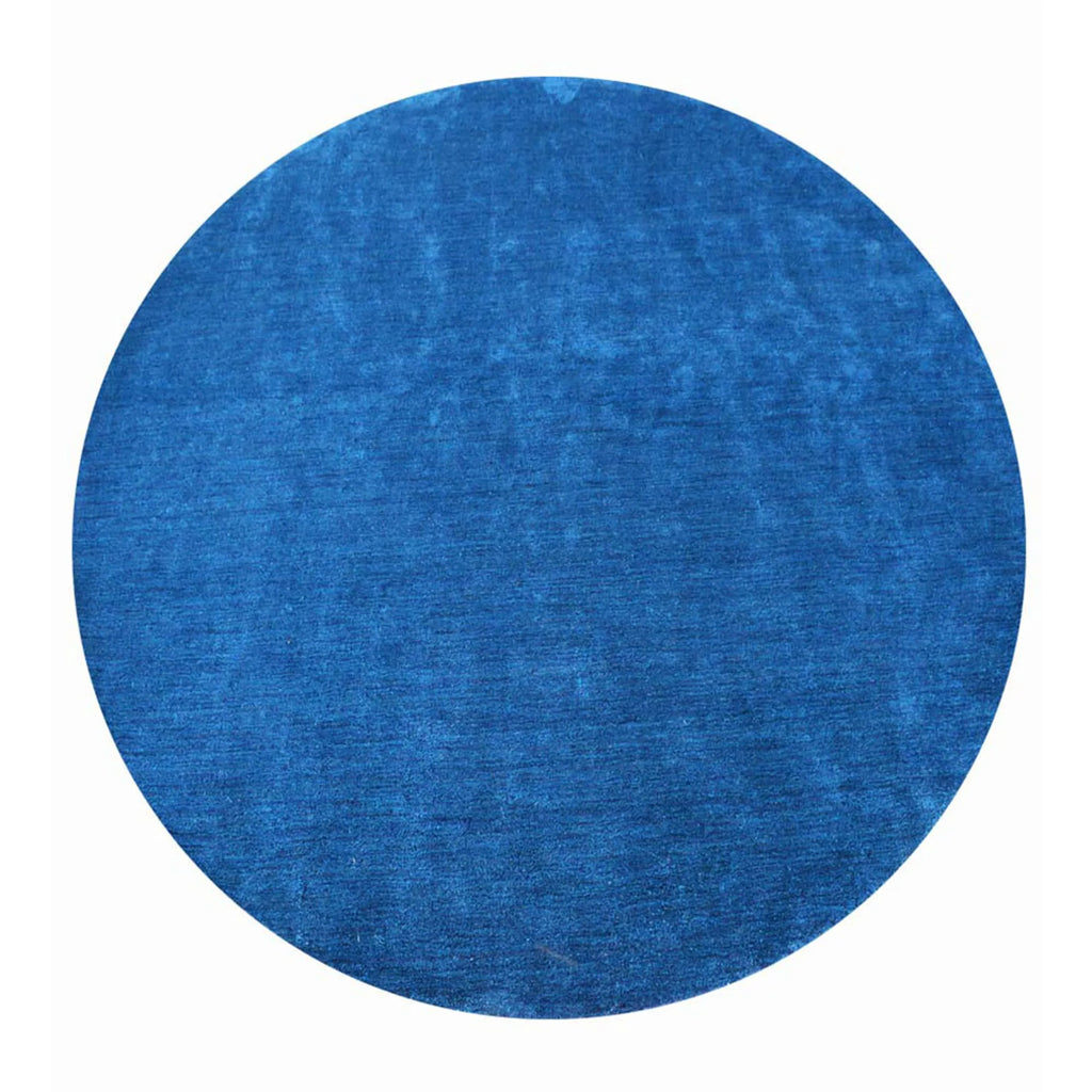 Rugsotic Carpets Hand Knotted Loom Silk 10’x10′ Round Area Rug Solid — view 2