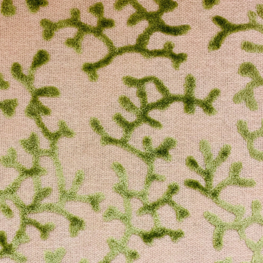 Plutus Sage Reef Apple Green Floral Luxury Throw Pillow — view 3