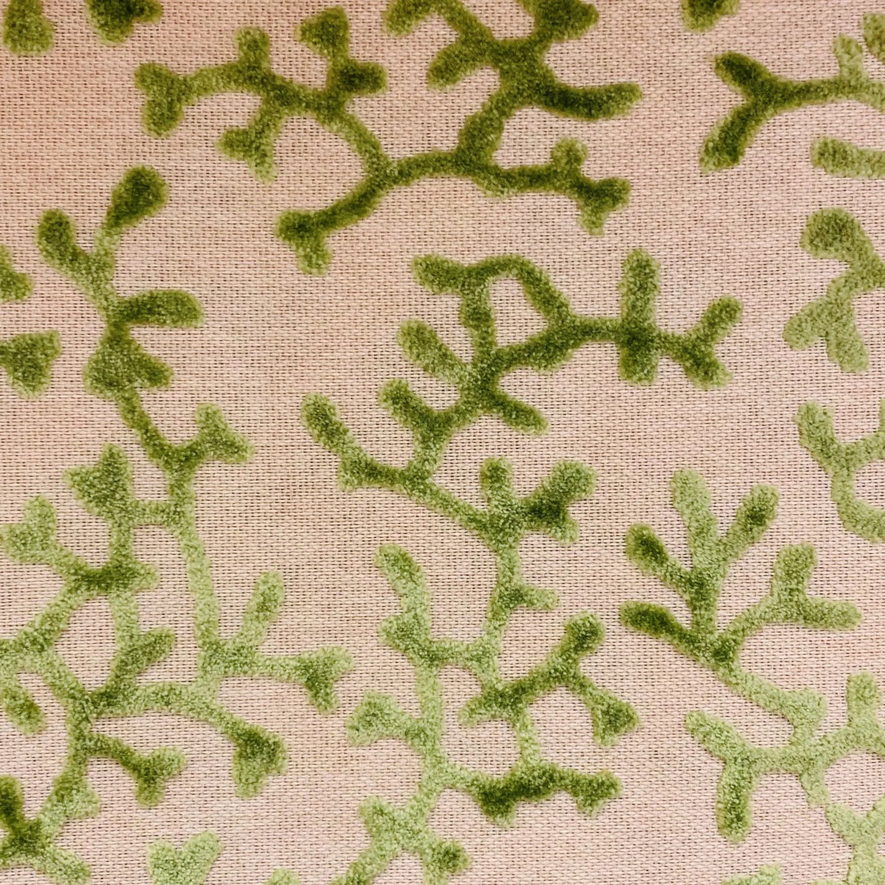 Plutus Sage Reef Apple Green Floral Luxury Throw Pillow — view 3