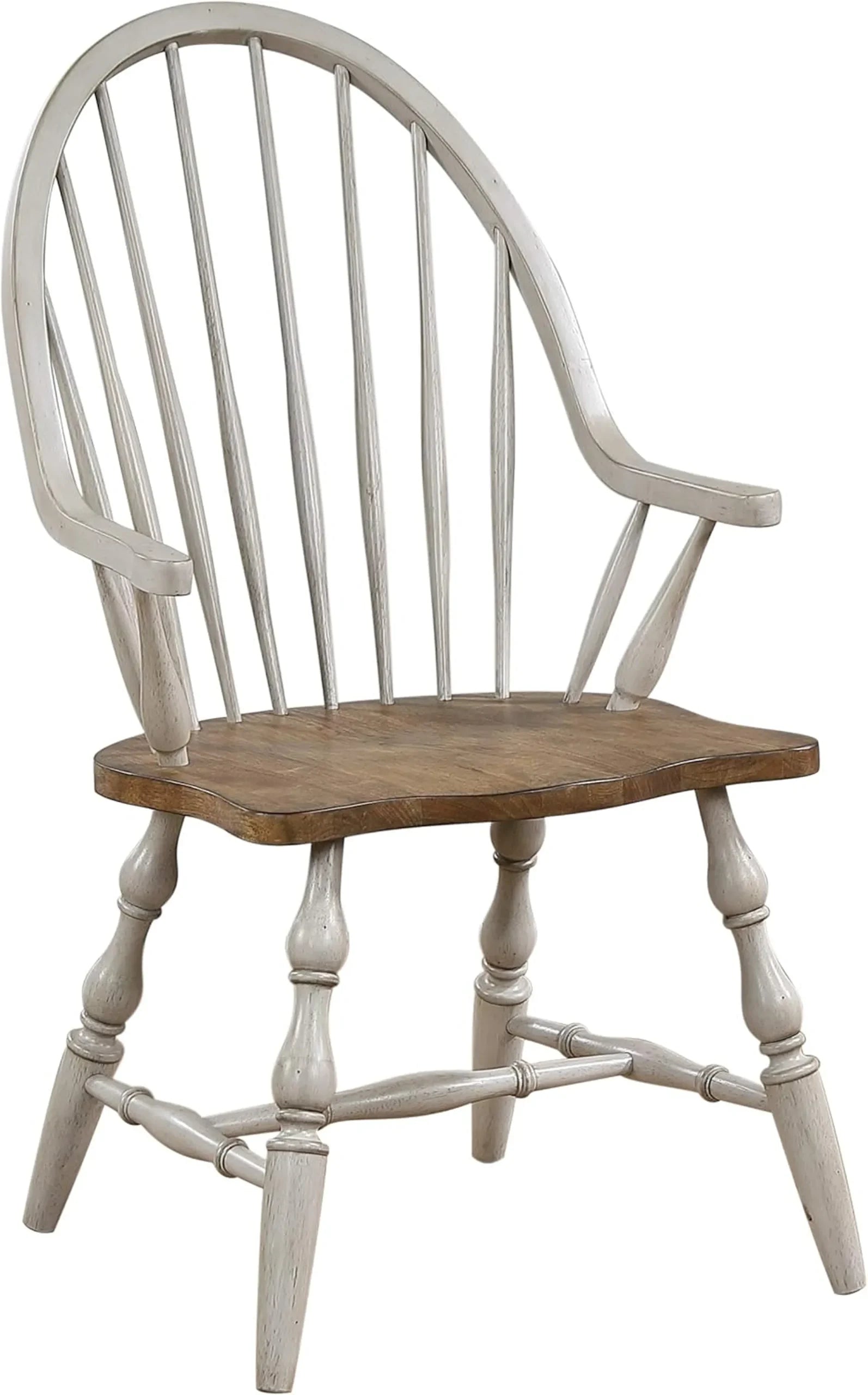 Sunset Trading Country Grove Windsor Spindleback Dining Chair with Arms | Fully Assembled Kitchen Armchair| Modern Farmhouse…